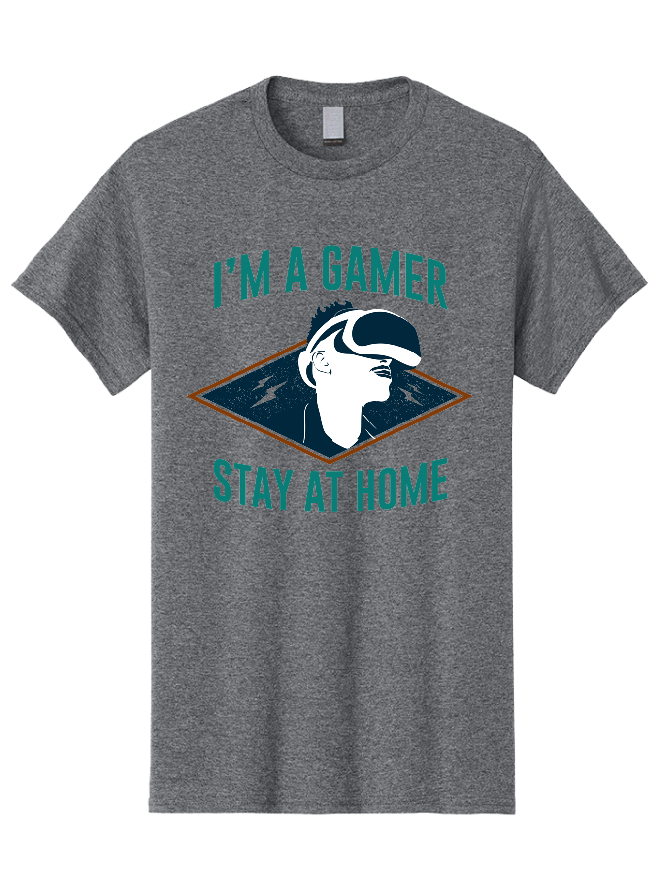 I-M-A-Gamer-Stay-At-Home Men'S Graphic Tee, 100% Cotton, Comfortable Casual Summer Wear, Machine Washable, Gamer, Vr Headset, Stay At Home, Gaming Culture, Online Gaming, Virtual Reality Experience, Gaming Lifestyle, Tech Enthusiast - Aaa646