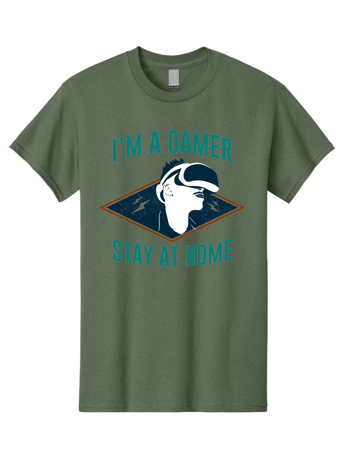 I-M-A-Gamer-Stay-At-Home Men'S Graphic Tee, 100% Cotton, Comfortable Casual Summer Wear, Machine Washable, Gamer, Vr Headset, Stay At Home, Gaming Culture, Online Gaming, Virtual Reality Experience, Gaming Lifestyle, Tech Enthusiast - Aaa646