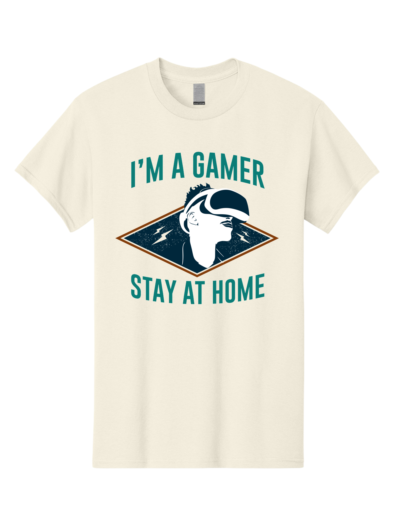 I-M-A-Gamer-Stay-At-Home Men'S Graphic Tee, 100% Cotton, Comfortable Casual Summer Wear, Machine Washable, Gamer, Vr Headset, Stay At Home, Gaming Culture, Online Gaming, Virtual Reality Experience, Gaming Lifestyle, Tech Enthusiast - Aaa646