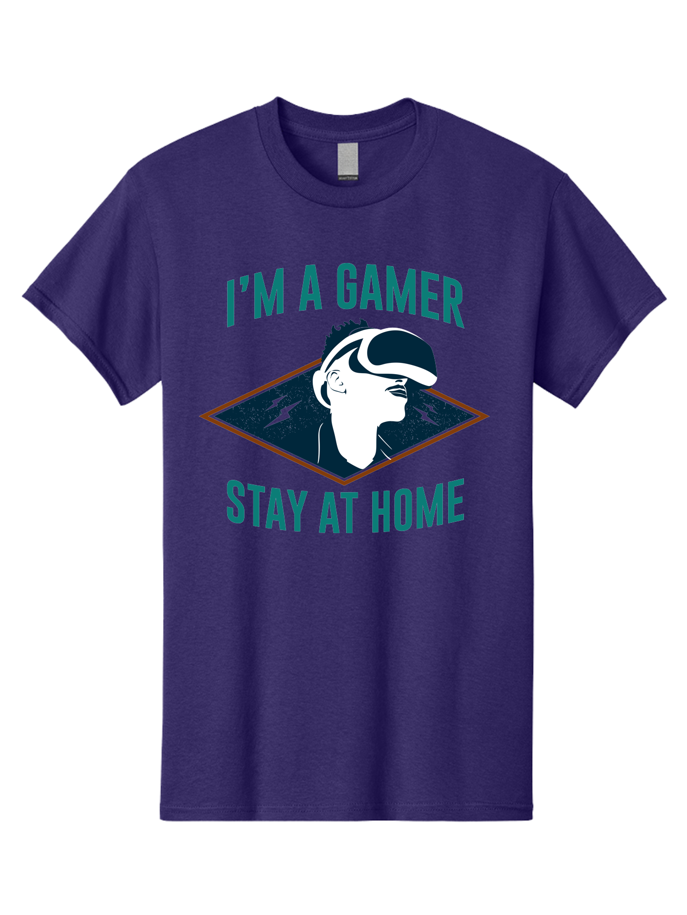 I-M-A-Gamer-Stay-At-Home Men'S Graphic Tee, 100% Cotton, Comfortable Casual Summer Wear, Machine Washable, Gamer, Vr Headset, Stay At Home, Gaming Culture, Online Gaming, Virtual Reality Experience, Gaming Lifestyle, Tech Enthusiast - Aaa646