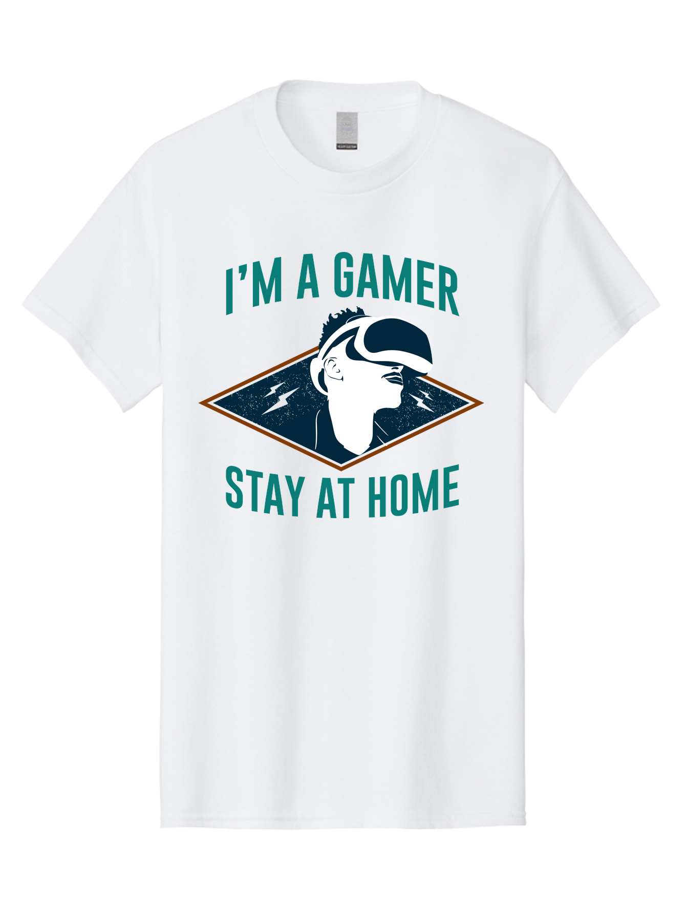 I-M-A-Gamer-Stay-At-Home Men'S Graphic Tee, 100% Cotton, Comfortable Casual Summer Wear, Machine Washable, Gamer, Vr Headset, Stay At Home, Gaming Culture, Online Gaming, Virtual Reality Experience, Gaming Lifestyle, Tech Enthusiast - Aaa646