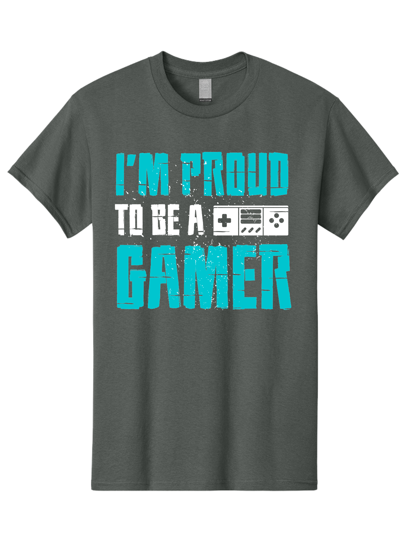 I-M-Proud-To-Be-A-Gamer Men'S Graphic Tee, 100% Cotton, Comfortable Casual Summer Wear, Machine Washable, Gaming Culture, Gamer Pride, Video Games, Gaming Community, Gamer Identity, Positive Affirmation, Game On - Aaa647