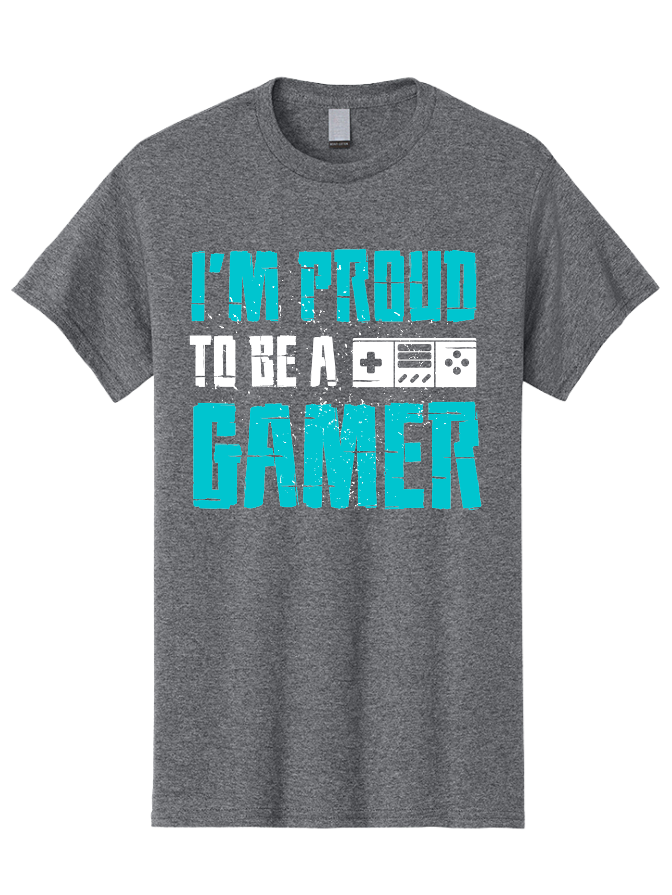 I-M-Proud-To-Be-A-Gamer Men'S Graphic Tee, 100% Cotton, Comfortable Casual Summer Wear, Machine Washable, Gaming Culture, Gamer Pride, Video Games, Gaming Community, Gamer Identity, Positive Affirmation, Game On - Aaa647