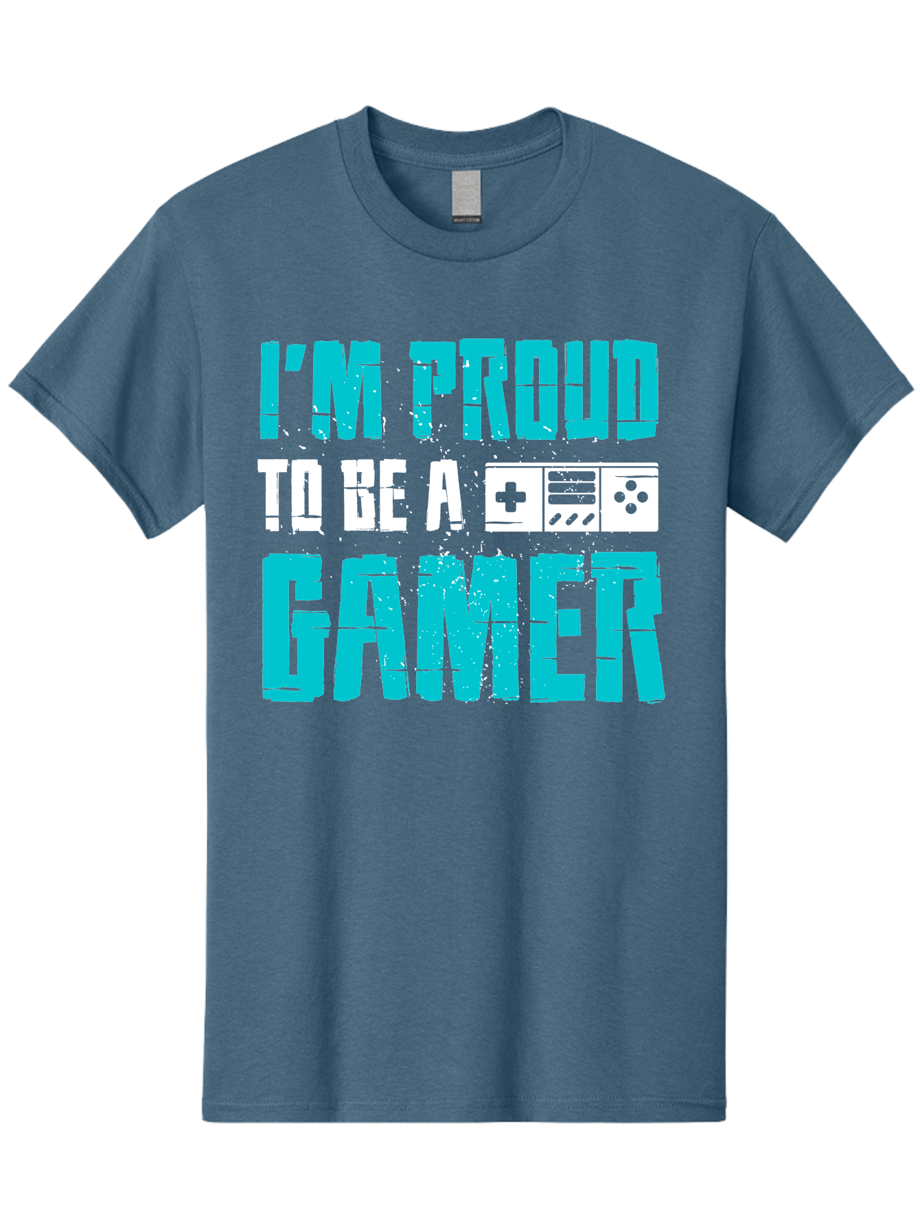 I-M-Proud-To-Be-A-Gamer Men'S Graphic Tee, 100% Cotton, Comfortable Casual Summer Wear, Machine Washable, Gaming Culture, Gamer Pride, Video Games, Gaming Community, Gamer Identity, Positive Affirmation, Game On - Aaa647