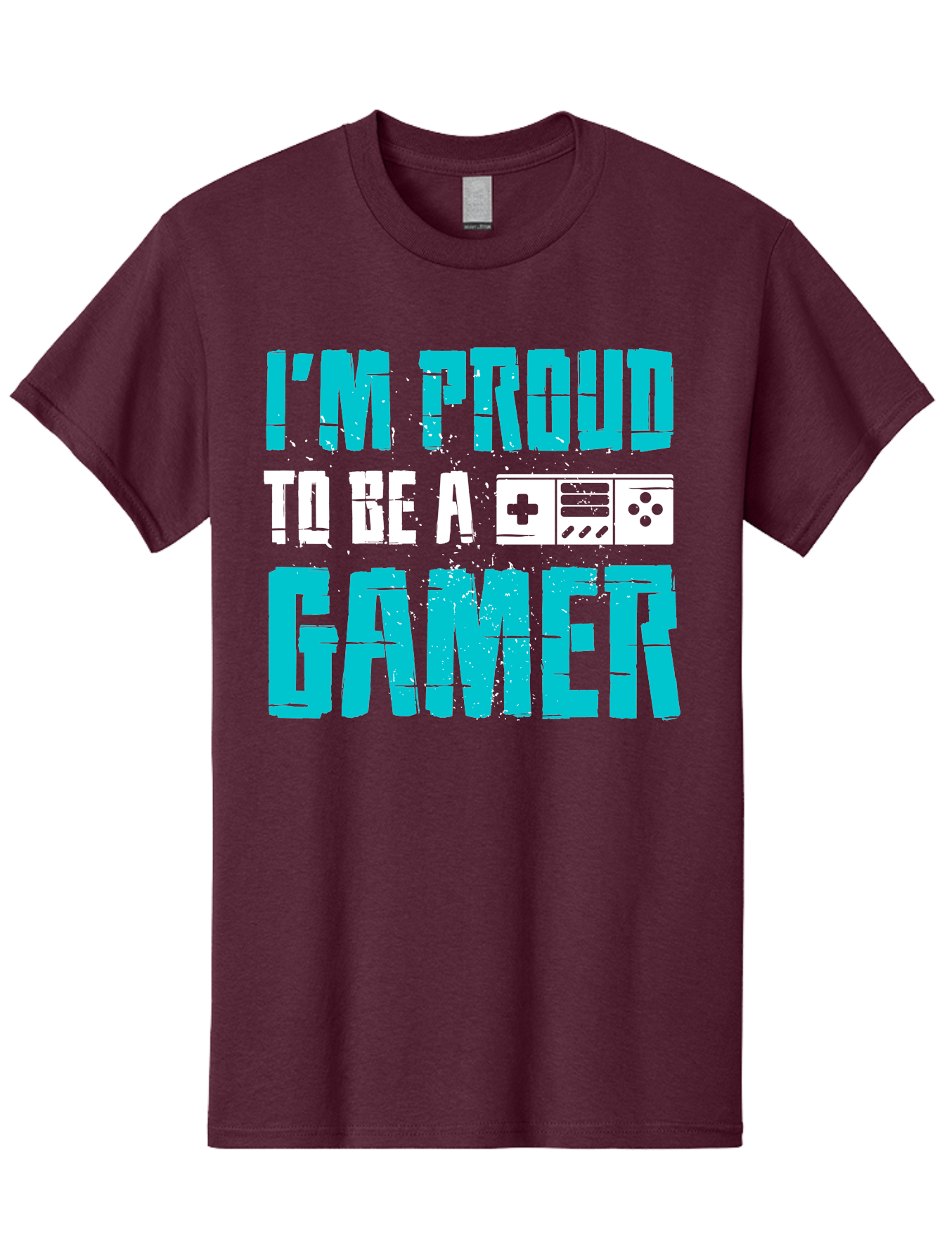 I-M-Proud-To-Be-A-Gamer Men'S Graphic Tee, 100% Cotton, Comfortable Casual Summer Wear, Machine Washable, Gaming Culture, Gamer Pride, Video Games, Gaming Community, Gamer Identity, Positive Affirmation, Game On - Aaa647