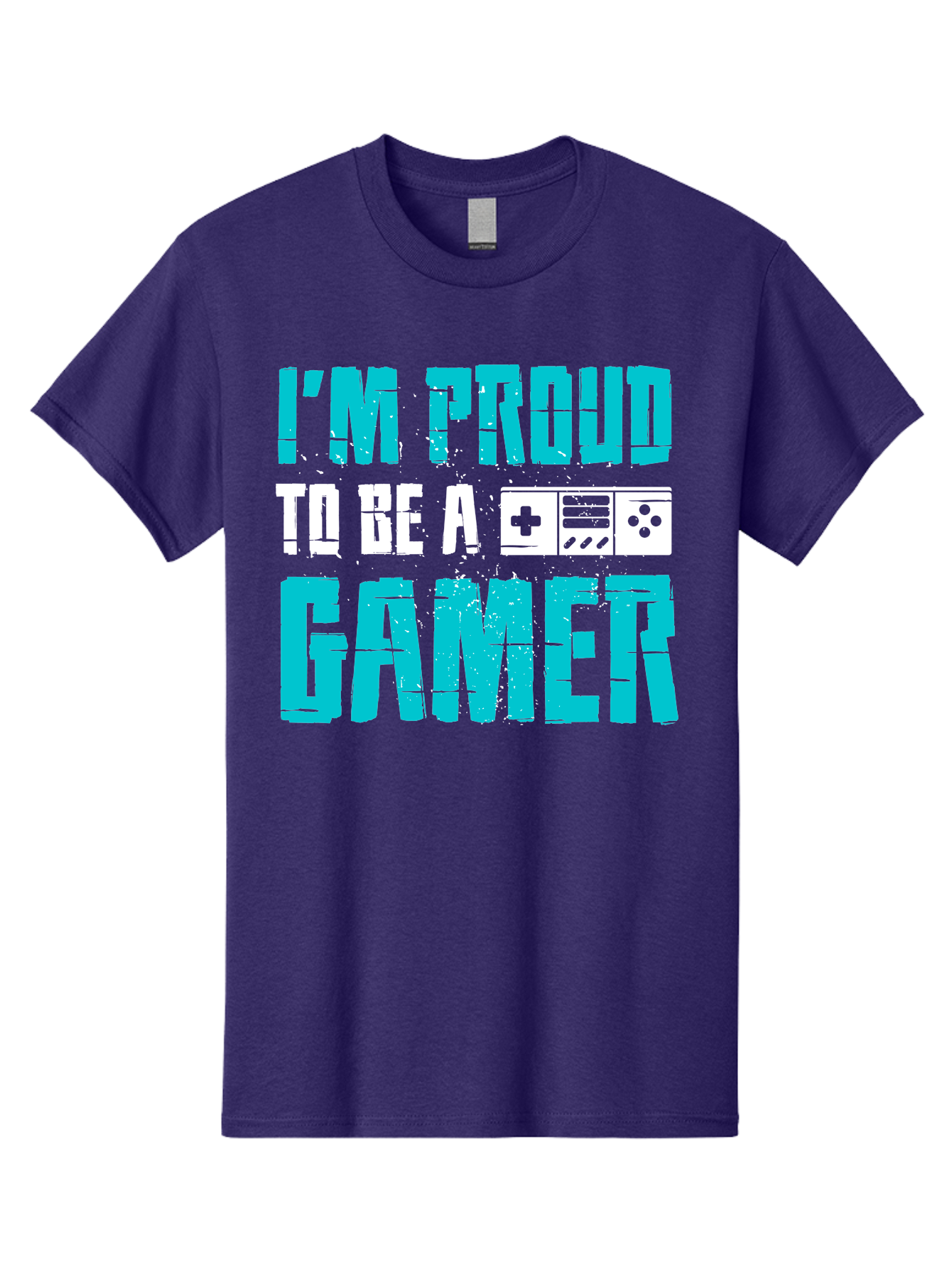 I-M-Proud-To-Be-A-Gamer Men'S Graphic Tee, 100% Cotton, Comfortable Casual Summer Wear, Machine Washable, Gaming Culture, Gamer Pride, Video Games, Gaming Community, Gamer Identity, Positive Affirmation, Game On - Aaa647