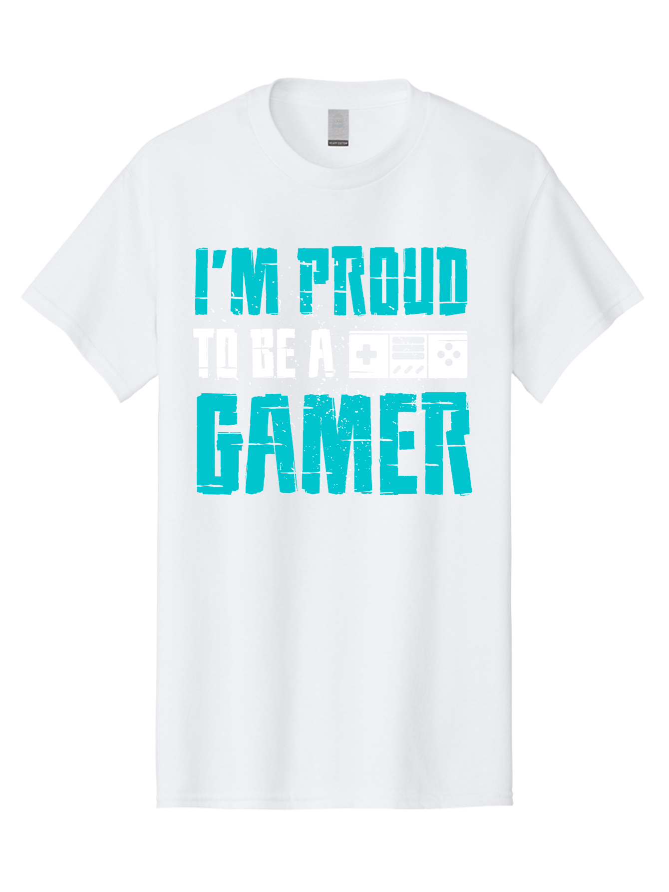 I-M-Proud-To-Be-A-Gamer Men'S Graphic Tee, 100% Cotton, Comfortable Casual Summer Wear, Machine Washable, Gaming Culture, Gamer Pride, Video Games, Gaming Community, Gamer Identity, Positive Affirmation, Game On - Aaa647