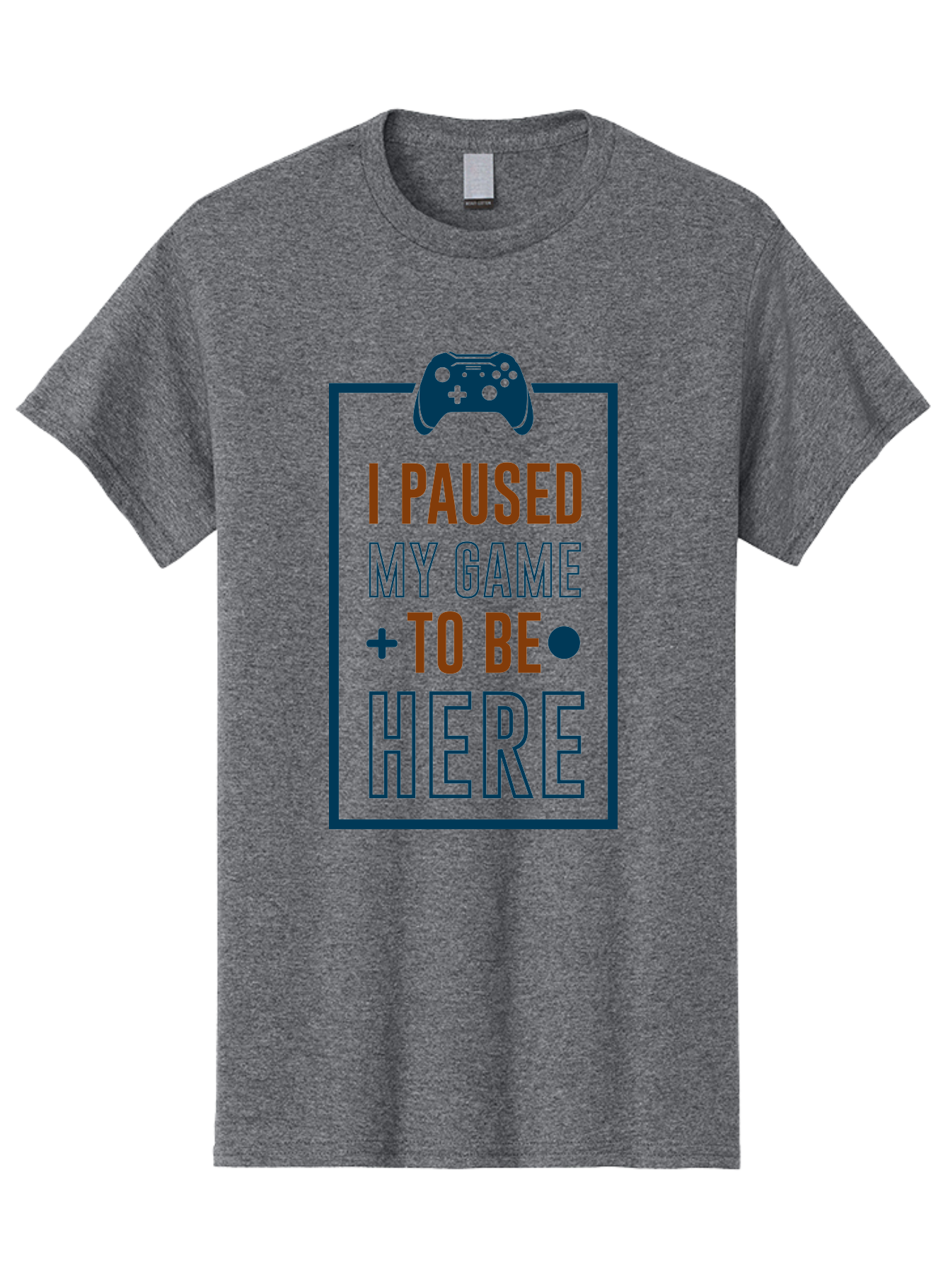 I-Paused-My-Game Men'S Graphic Tee, 100% Cotton, Comfortable Casual Summer Wear, Machine Washable, Gaming Quote, Paused Game, Funny Saying, Gamer Humor, Video Game Quote, Humorous Quote - Aaa648