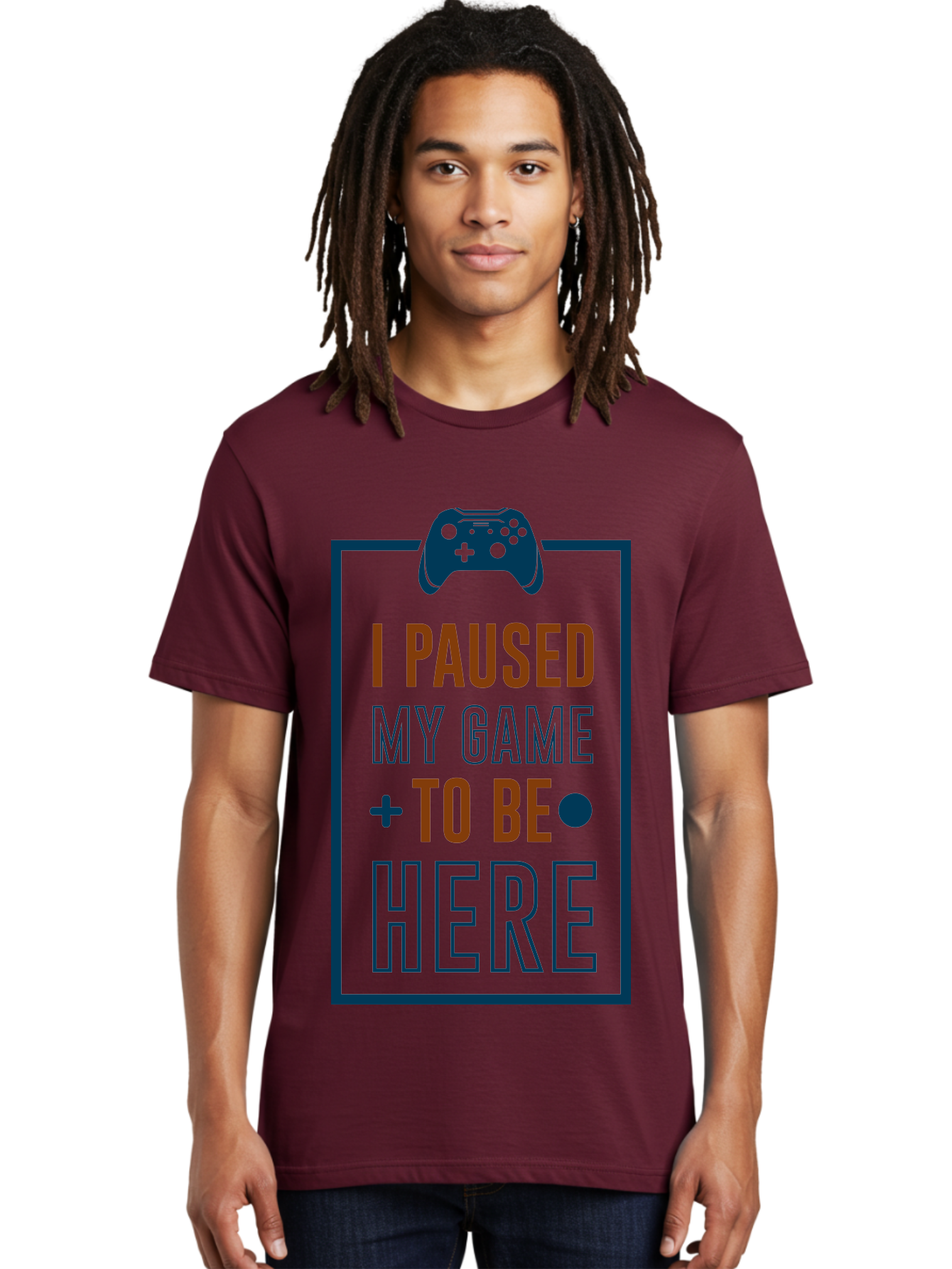 I-Paused-My-Game Men'S Graphic Tee, 100% Cotton, Comfortable Casual Summer Wear, Machine Washable, Gaming Quote, Paused Game, Funny Saying, Gamer Humor, Video Game Quote, Humorous Quote - Aaa648