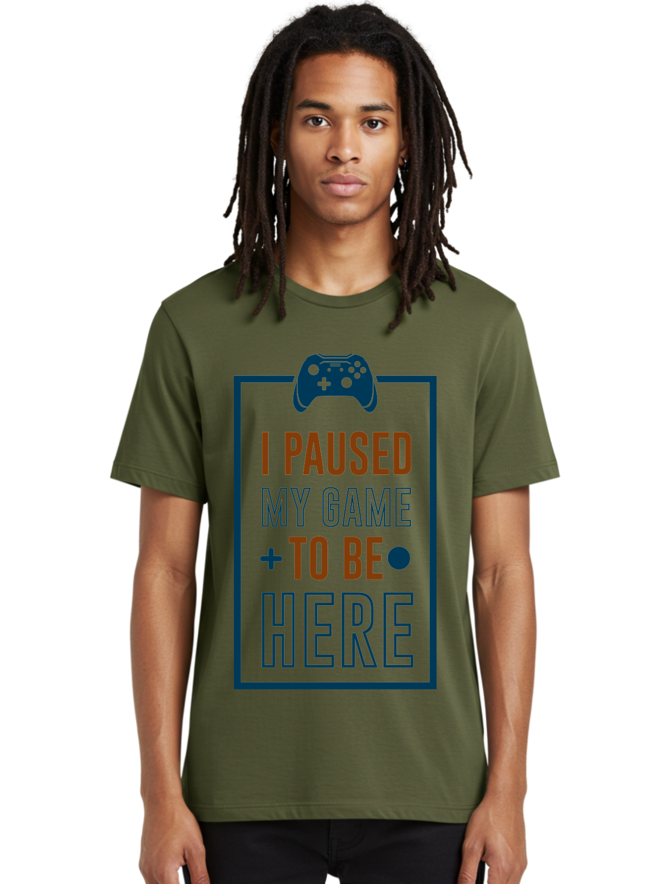 I-Paused-My-Game Men'S Graphic Tee, 100% Cotton, Comfortable Casual Summer Wear, Machine Washable, Gaming Quote, Paused Game, Funny Saying, Gamer Humor, Video Game Quote, Humorous Quote - Aaa648