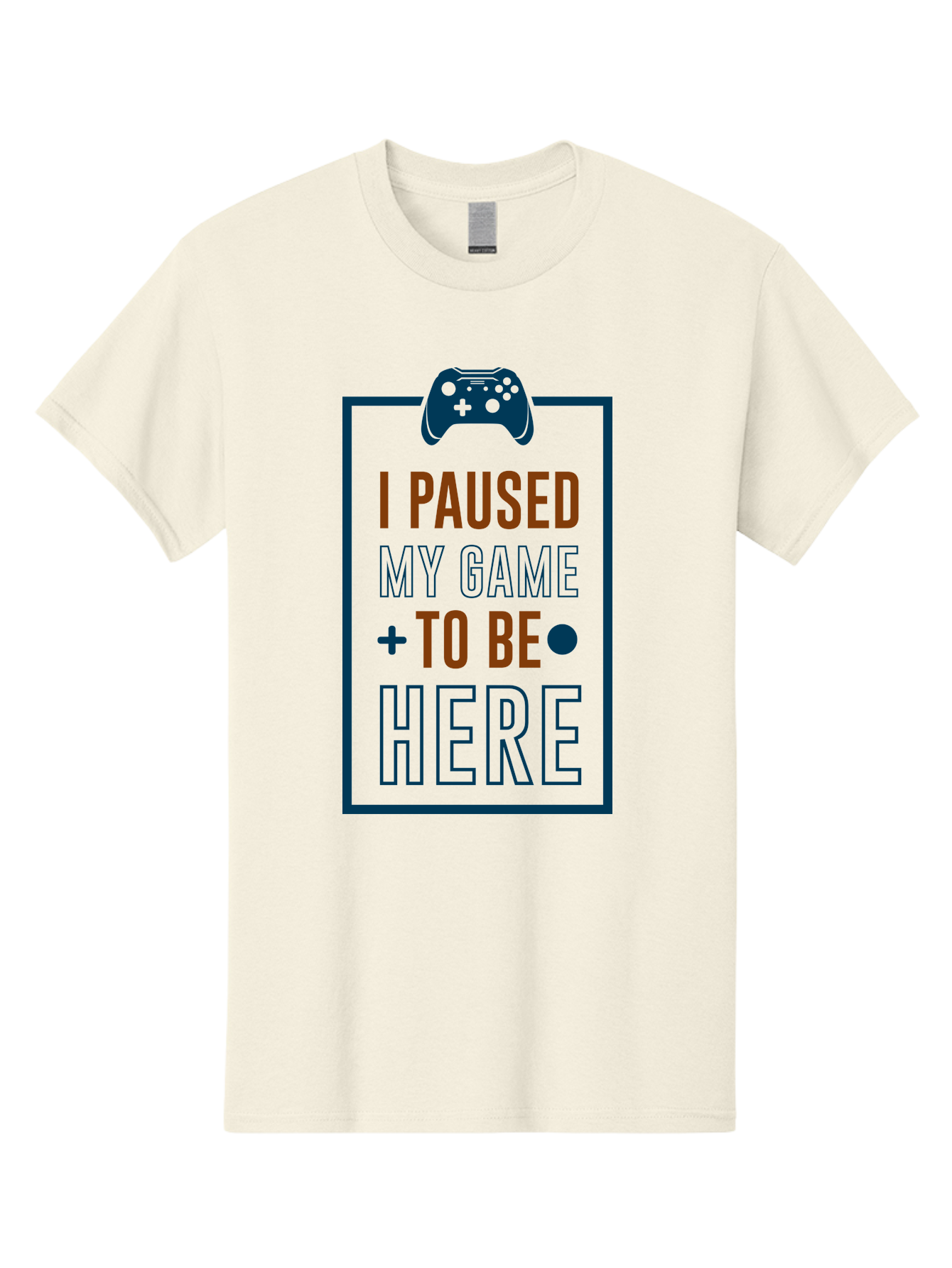 I-Paused-My-Game Men'S Graphic Tee, 100% Cotton, Comfortable Casual Summer Wear, Machine Washable, Gaming Quote, Paused Game, Funny Saying, Gamer Humor, Video Game Quote, Humorous Quote - Aaa648