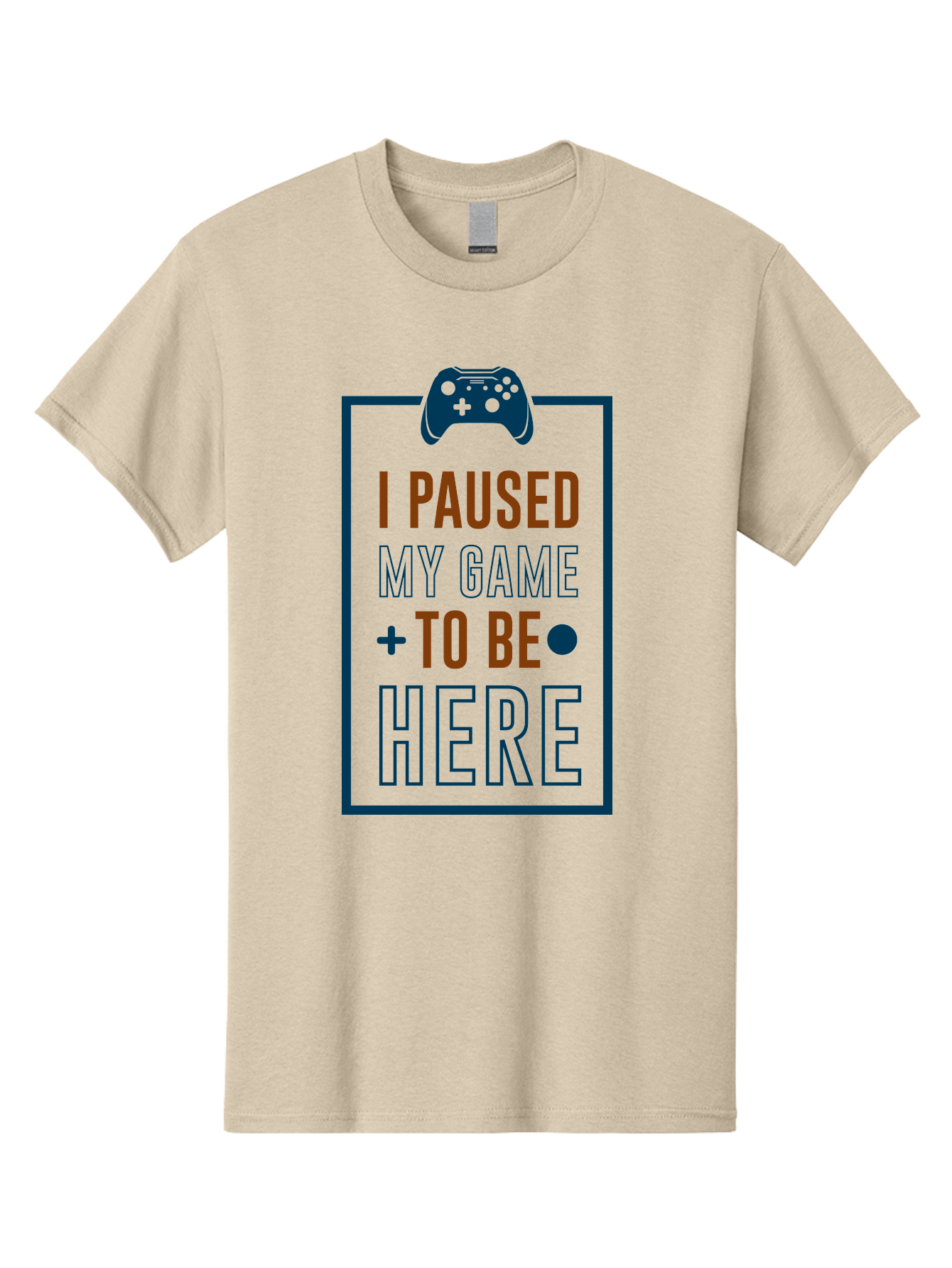 I-Paused-My-Game Men'S Graphic Tee, 100% Cotton, Comfortable Casual Summer Wear, Machine Washable, Gaming Quote, Paused Game, Funny Saying, Gamer Humor, Video Game Quote, Humorous Quote - Aaa648