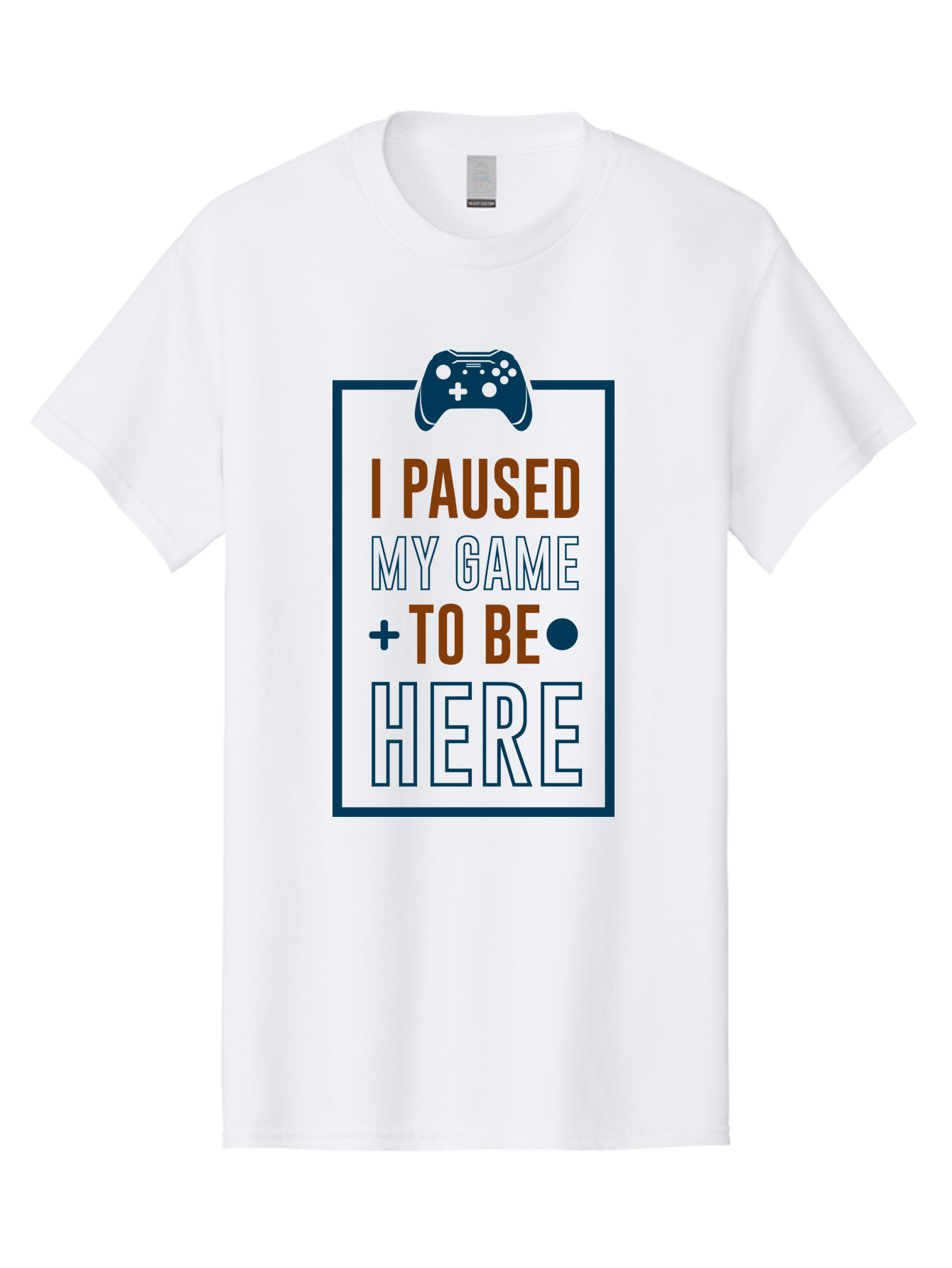 I-Paused-My-Game Men'S Graphic Tee, 100% Cotton, Comfortable Casual Summer Wear, Machine Washable, Gaming Quote, Paused Game, Funny Saying, Gamer Humor, Video Game Quote, Humorous Quote - Aaa648