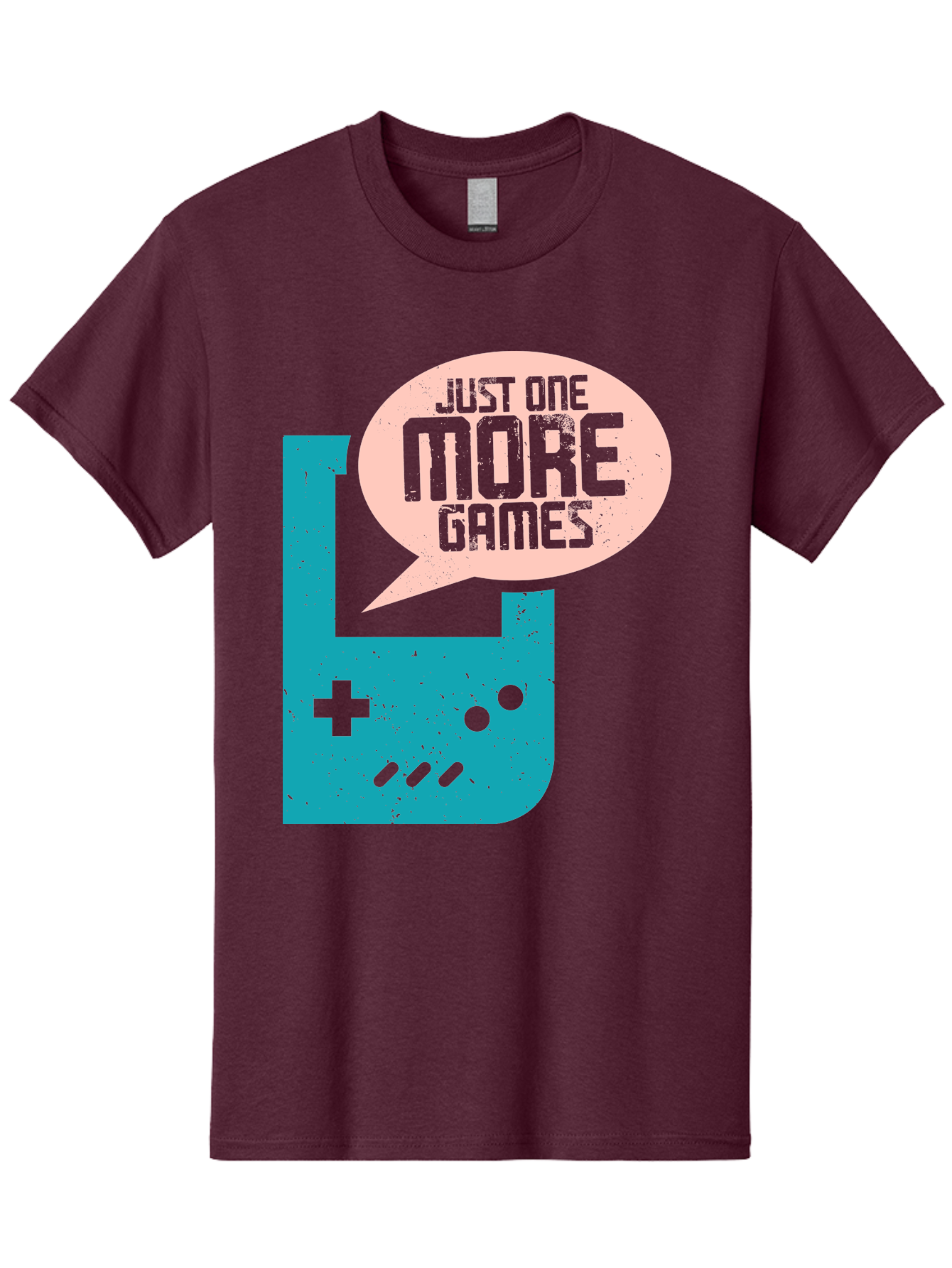 Just-One-More-Games Men'S Graphic Tee, 100% Cotton, Comfortable Casual Summer Wear, Machine Washable, Retro Gaming, Video Game Controller, Nostalgic Design, Just One More Games, Gaming Culture, Pixel Art, Retro Aesthetic, Gamer Quote, - Aaa650