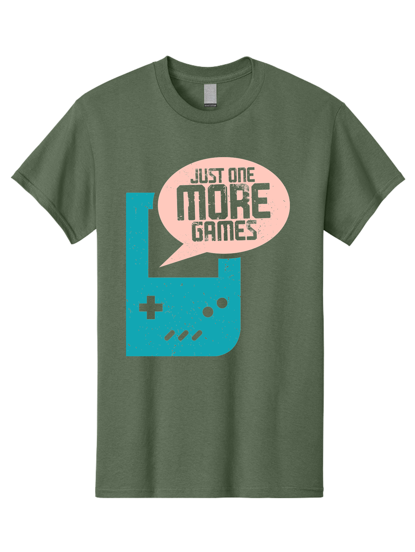 Just-One-More-Games Men'S Graphic Tee, 100% Cotton, Comfortable Casual Summer Wear, Machine Washable, Retro Gaming, Video Game Controller, Nostalgic Design, Just One More Games, Gaming Culture, Pixel Art, Retro Aesthetic, Gamer Quote, - Aaa650