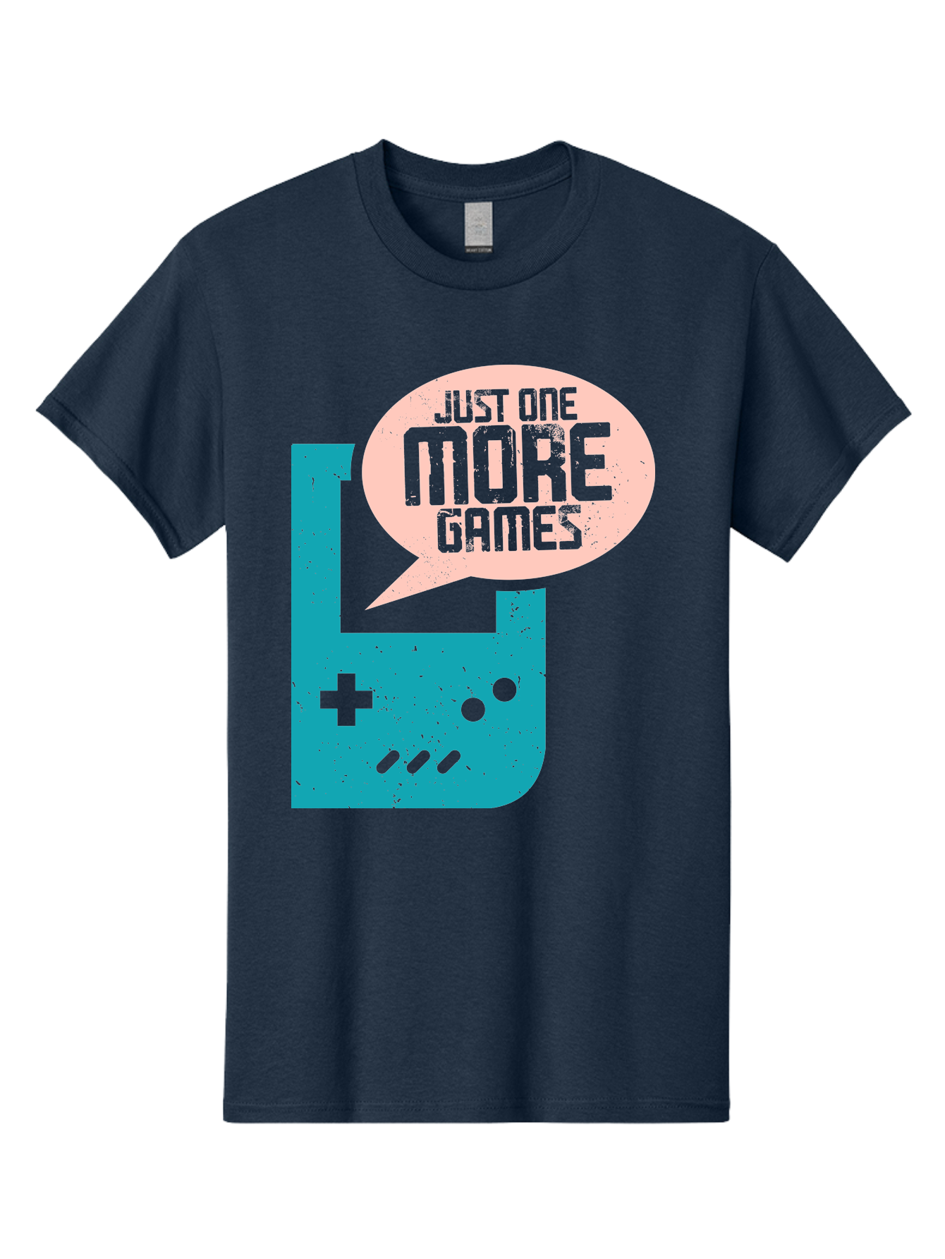 Just-One-More-Games Men'S Graphic Tee, 100% Cotton, Comfortable Casual Summer Wear, Machine Washable, Retro Gaming, Video Game Controller, Nostalgic Design, Just One More Games, Gaming Culture, Pixel Art, Retro Aesthetic, Gamer Quote, - Aaa650