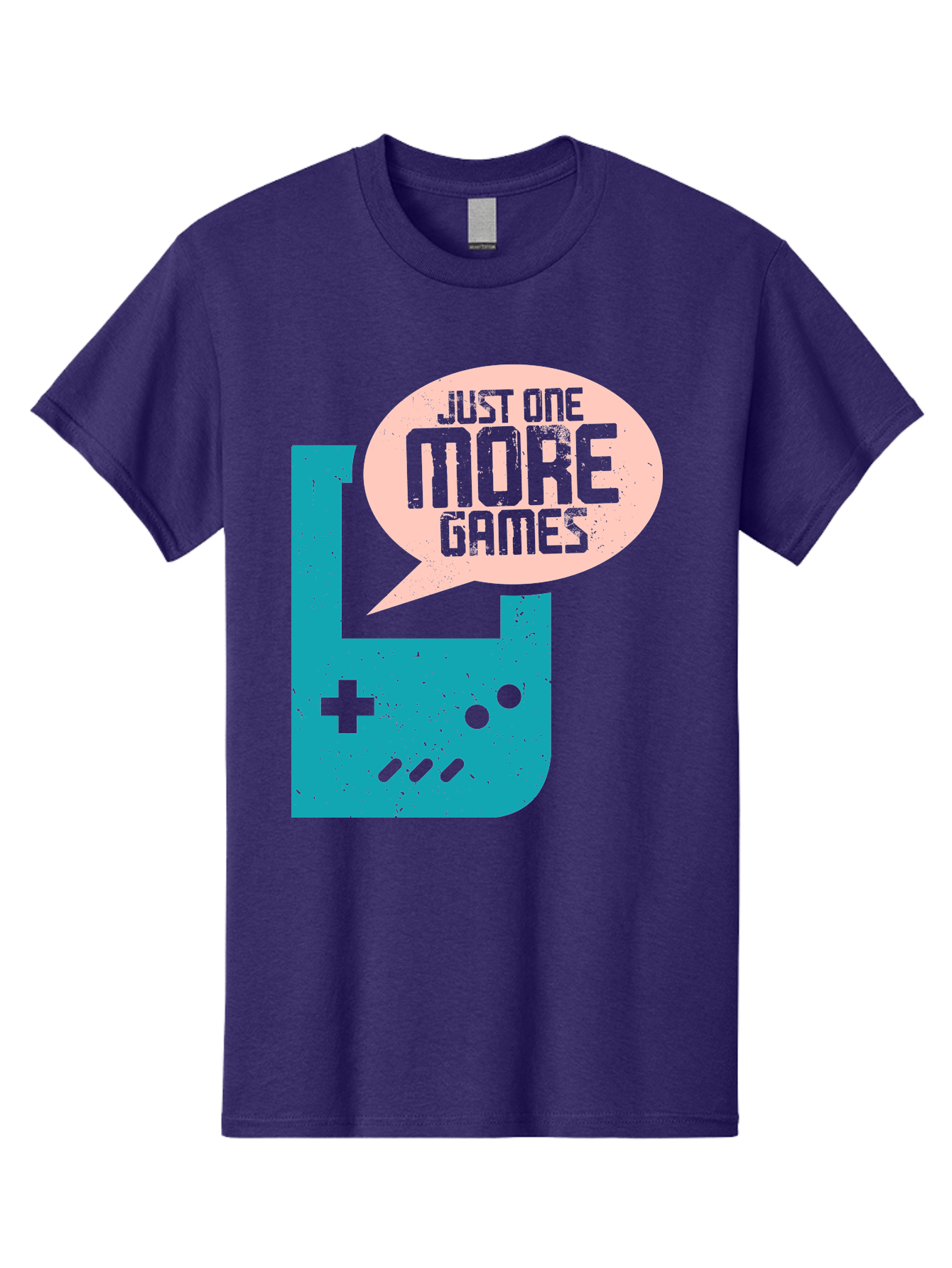 Just-One-More-Games Men'S Graphic Tee, 100% Cotton, Comfortable Casual Summer Wear, Machine Washable, Retro Gaming, Video Game Controller, Nostalgic Design, Just One More Games, Gaming Culture, Pixel Art, Retro Aesthetic, Gamer Quote, - Aaa650