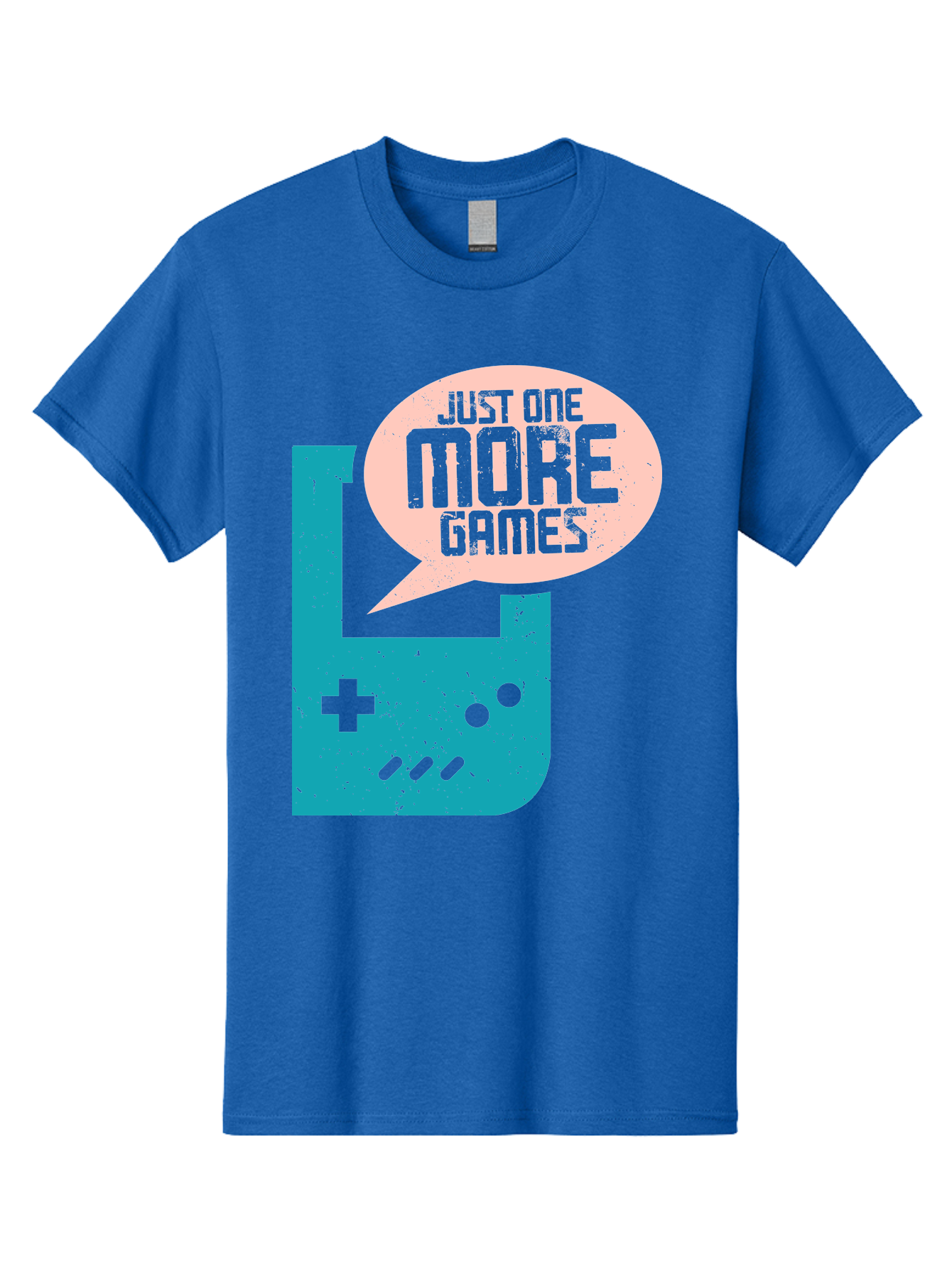 Just-One-More-Games Men'S Graphic Tee, 100% Cotton, Comfortable Casual Summer Wear, Machine Washable, Retro Gaming, Video Game Controller, Nostalgic Design, Just One More Games, Gaming Culture, Pixel Art, Retro Aesthetic, Gamer Quote, - Aaa650
