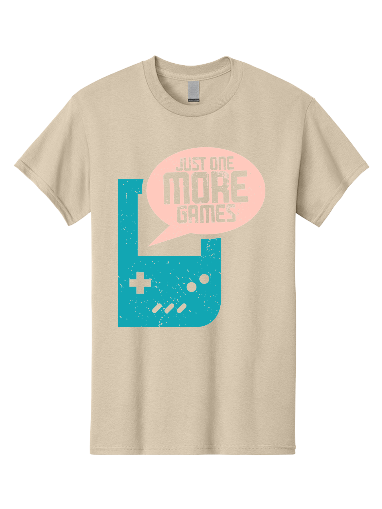 Just-One-More-Games Men'S Graphic Tee, 100% Cotton, Comfortable Casual Summer Wear, Machine Washable, Retro Gaming, Video Game Controller, Nostalgic Design, Just One More Games, Gaming Culture, Pixel Art, Retro Aesthetic, Gamer Quote, - Aaa650
