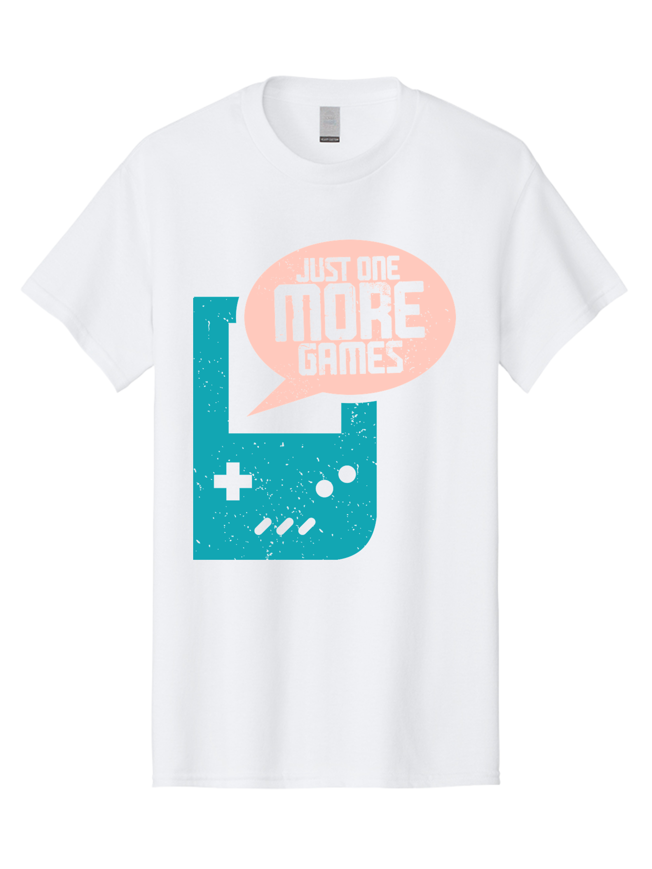 Just-One-More-Games Men'S Graphic Tee, 100% Cotton, Comfortable Casual Summer Wear, Machine Washable, Retro Gaming, Video Game Controller, Nostalgic Design, Just One More Games, Gaming Culture, Pixel Art, Retro Aesthetic, Gamer Quote, - Aaa650