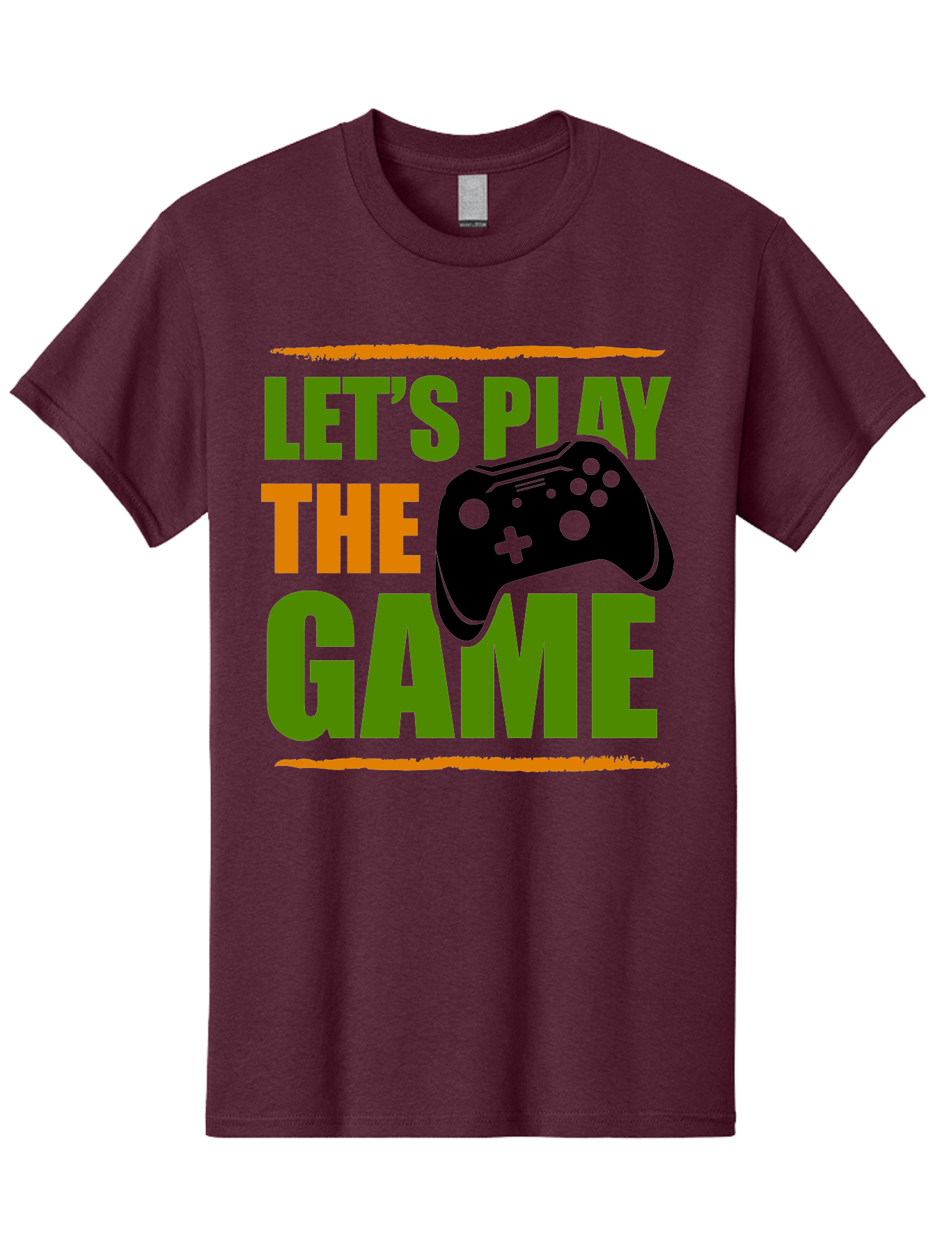 Let-S-Play-Game Men'S Graphic Tee, 100% Cotton, Comfortable Casual Summer Wear, Machine Washable, Game Controller, Playful Vibe, Gaming Inspiration, Let'S Play, Fun Gaming, Video Game, Gaming Culture, Gaming Community, Game On - Aaa653