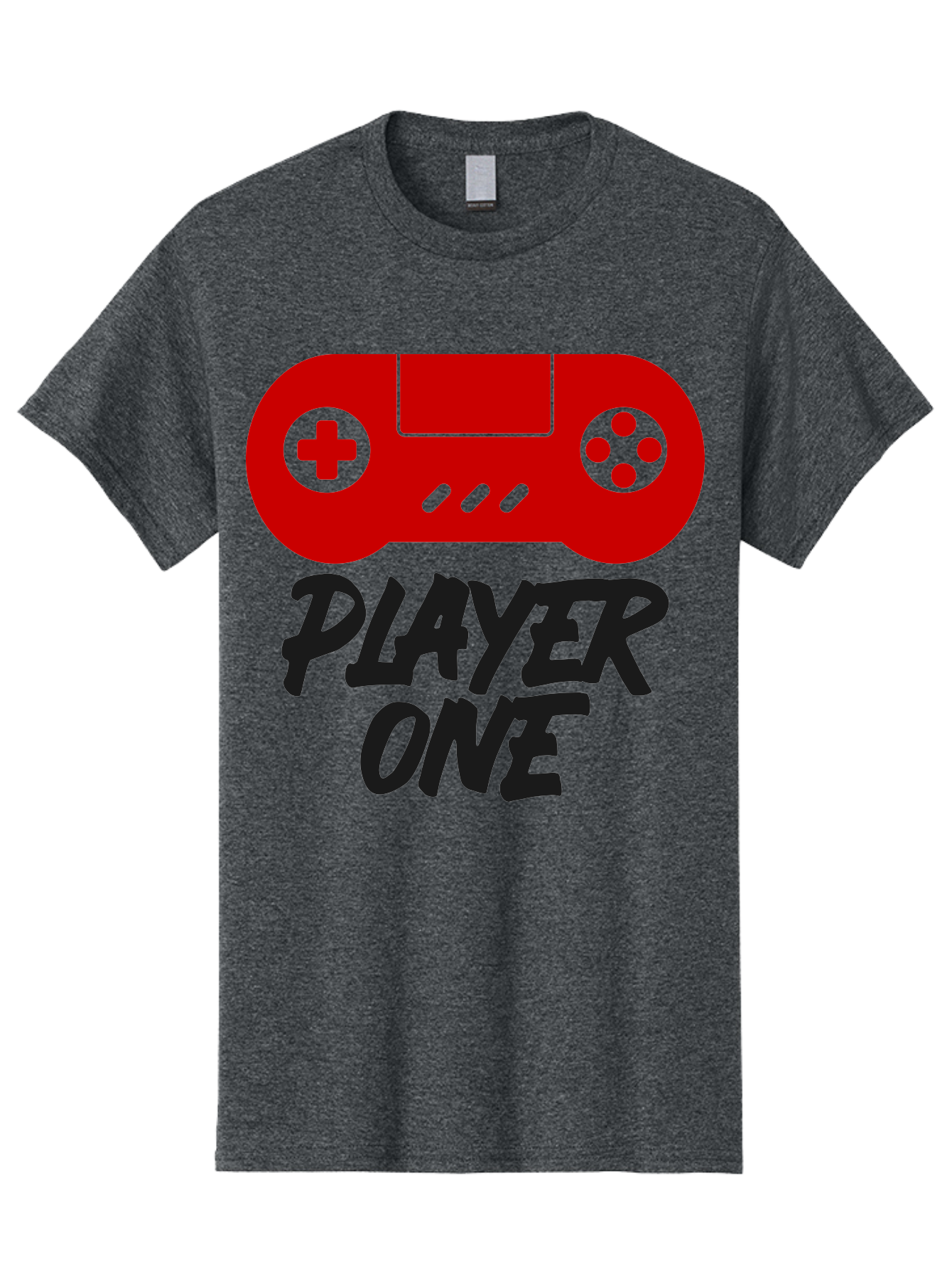 Player-One Men'S Graphic Tee, 100% Cotton, Comfortable Casual Summer Wear, Machine Washable, Retro Video Game, Vintage Gaming, Player One, Classic Console, Gaming Nostalgia, Pixel Art, Retro Aesthetic, Graphic Design - Aaa657