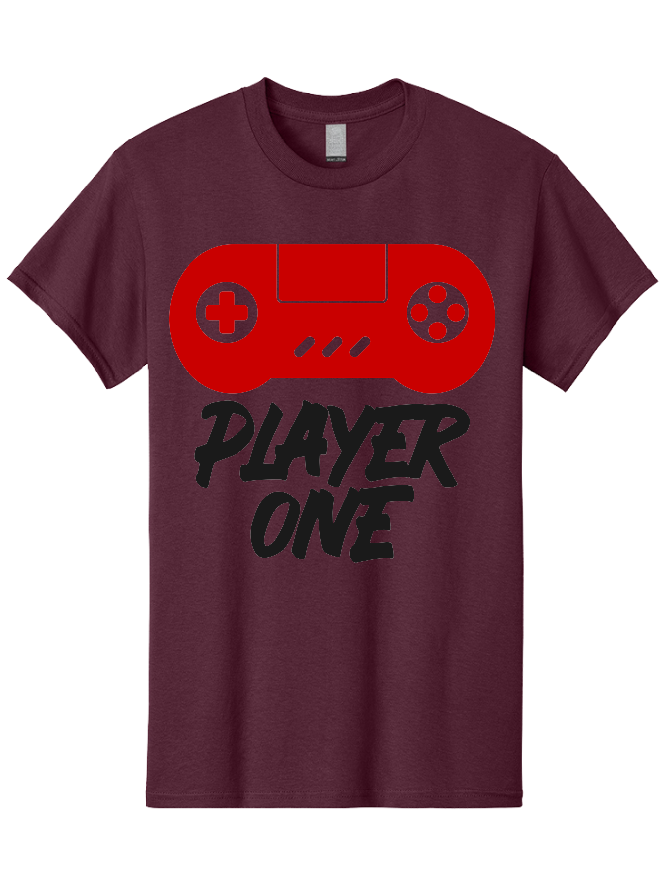 Player-One Men'S Graphic Tee, 100% Cotton, Comfortable Casual Summer Wear, Machine Washable, Retro Video Game, Vintage Gaming, Player One, Classic Console, Gaming Nostalgia, Pixel Art, Retro Aesthetic, Graphic Design - Aaa657