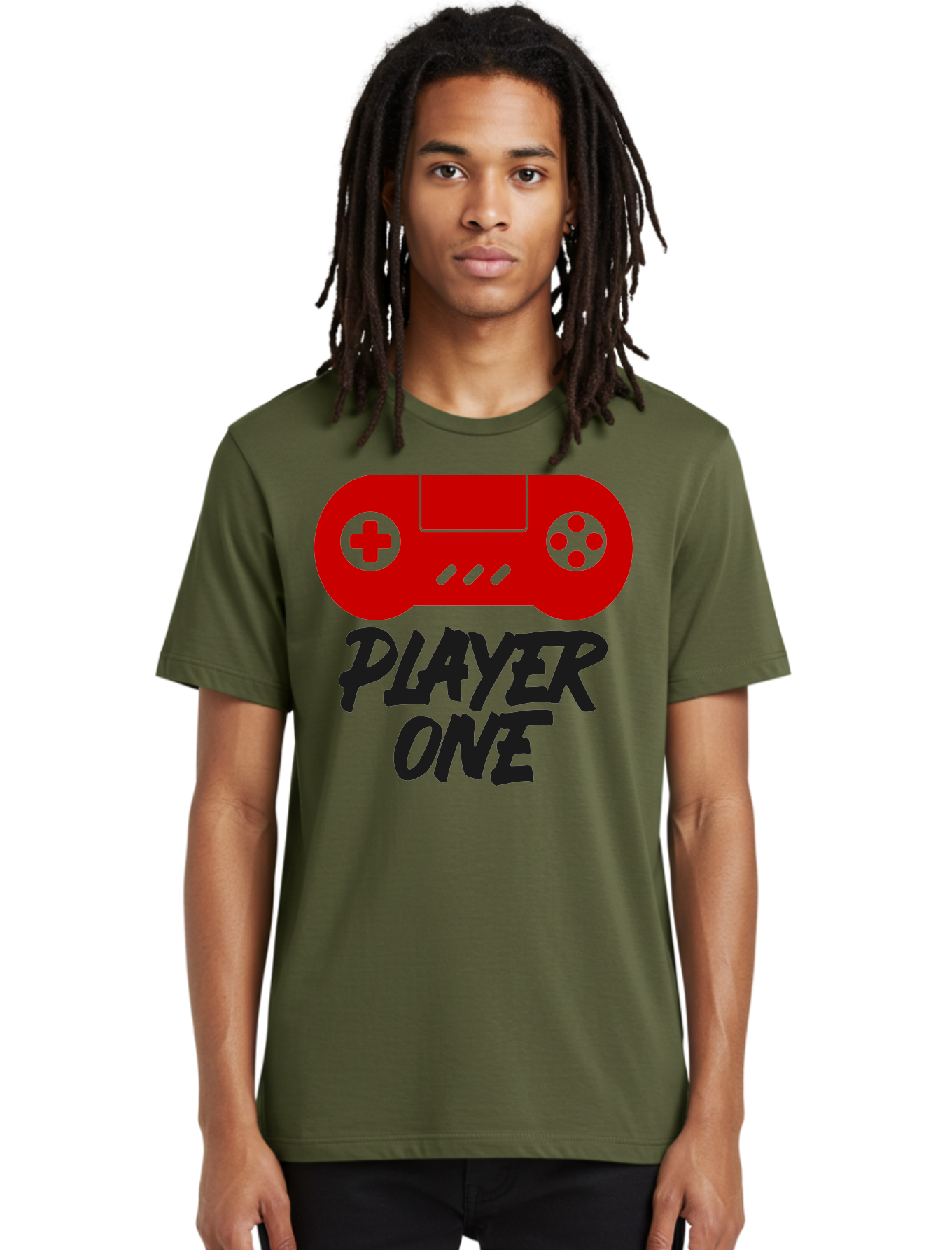 Player-One Men'S Graphic Tee, 100% Cotton, Comfortable Casual Summer Wear, Machine Washable, Retro Video Game, Vintage Gaming, Player One, Classic Console, Gaming Nostalgia, Pixel Art, Retro Aesthetic, Graphic Design - Aaa657