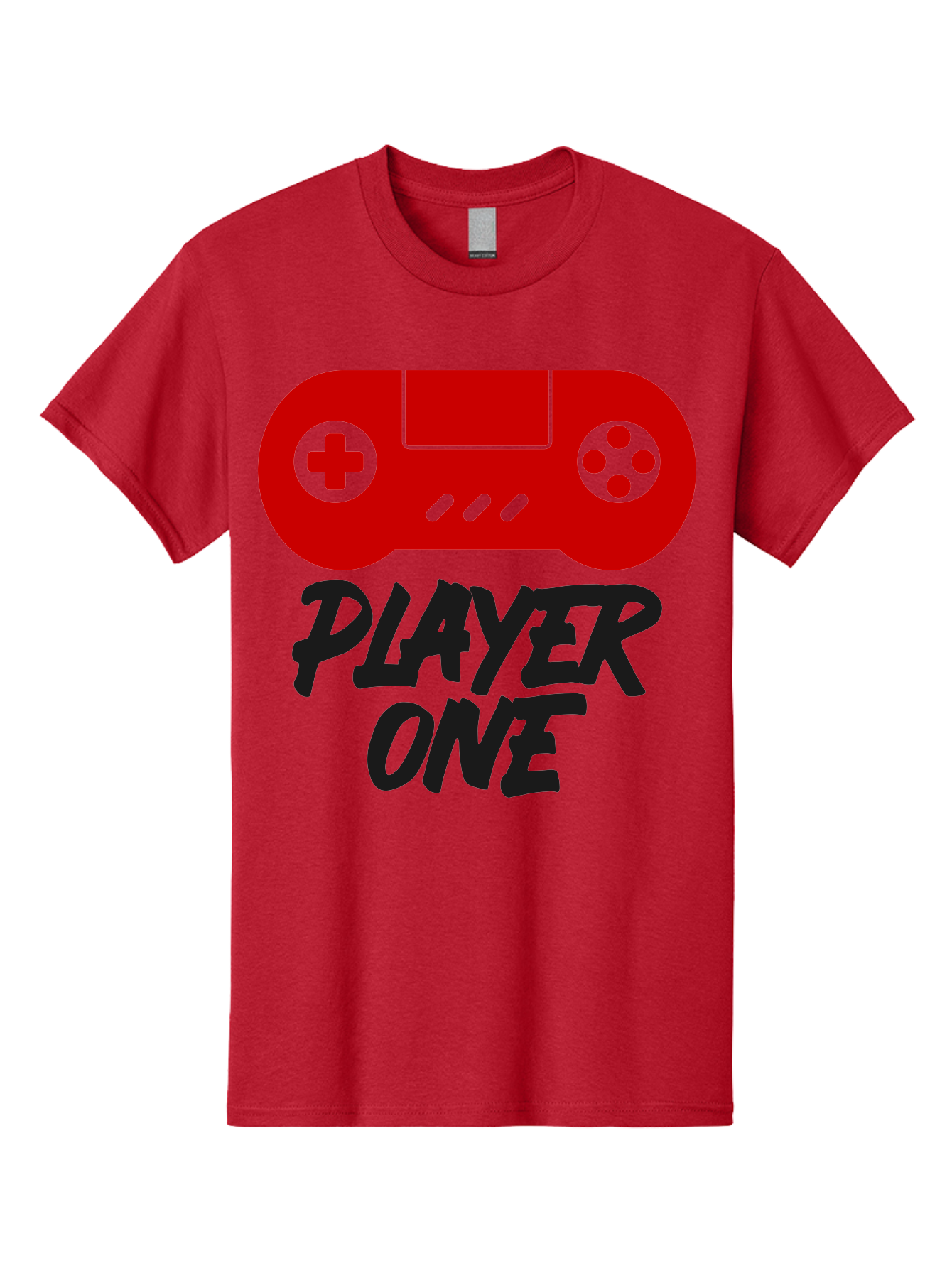 Player-One Men'S Graphic Tee, 100% Cotton, Comfortable Casual Summer Wear, Machine Washable, Retro Video Game, Vintage Gaming, Player One, Classic Console, Gaming Nostalgia, Pixel Art, Retro Aesthetic, Graphic Design - Aaa657