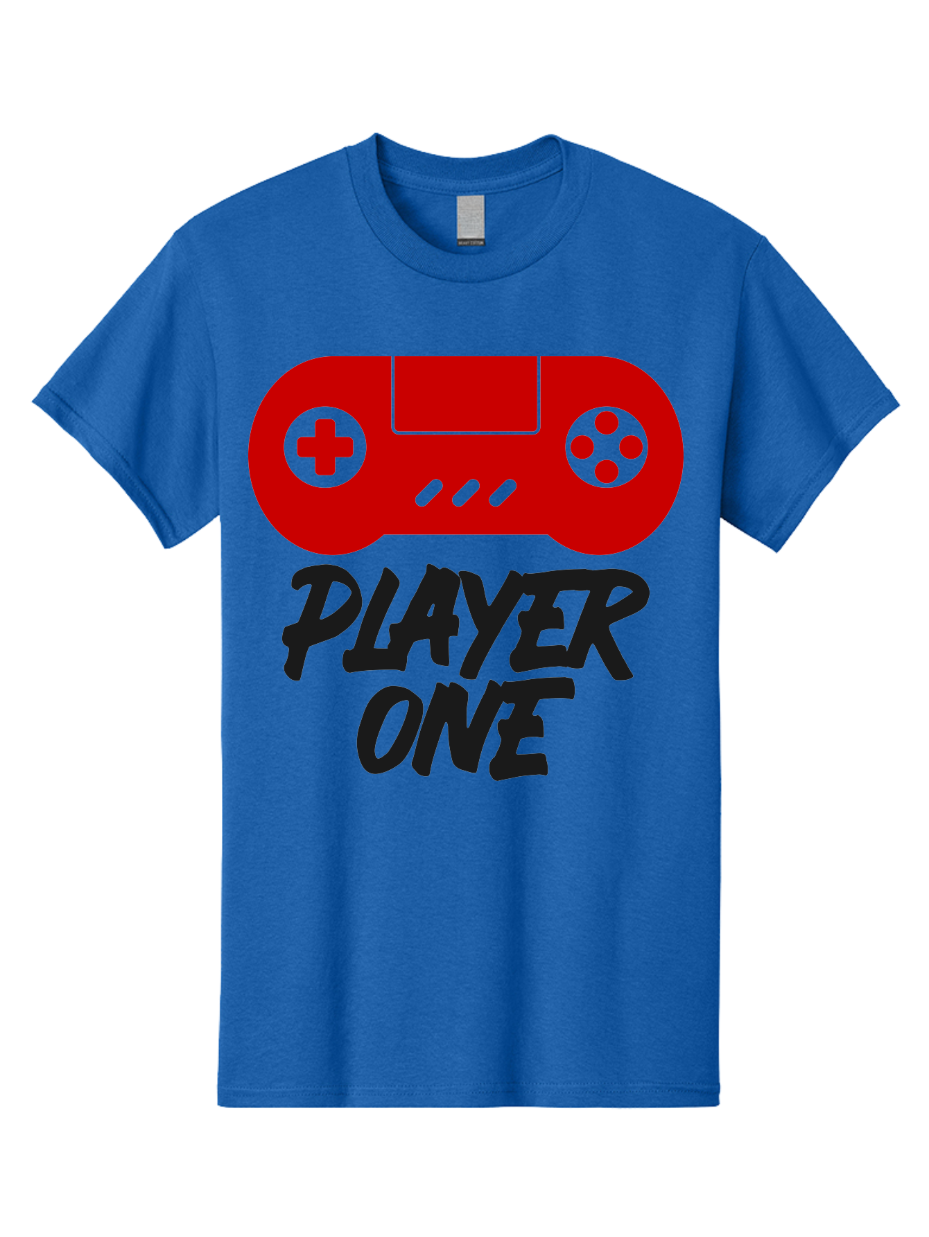 Player-One Men'S Graphic Tee, 100% Cotton, Comfortable Casual Summer Wear, Machine Washable, Retro Video Game, Vintage Gaming, Player One, Classic Console, Gaming Nostalgia, Pixel Art, Retro Aesthetic, Graphic Design - Aaa657