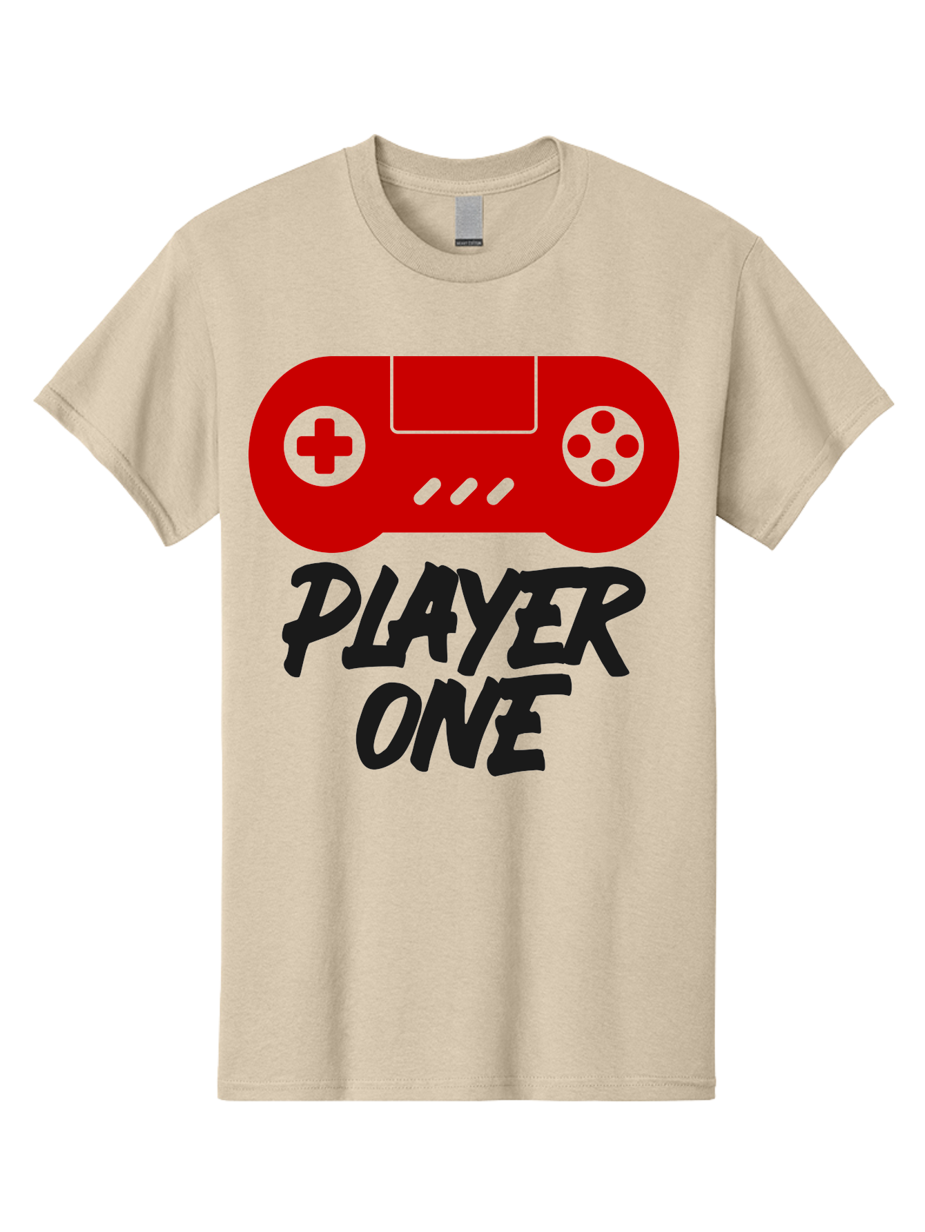 Player-One Men'S Graphic Tee, 100% Cotton, Comfortable Casual Summer Wear, Machine Washable, Retro Video Game, Vintage Gaming, Player One, Classic Console, Gaming Nostalgia, Pixel Art, Retro Aesthetic, Graphic Design - Aaa657
