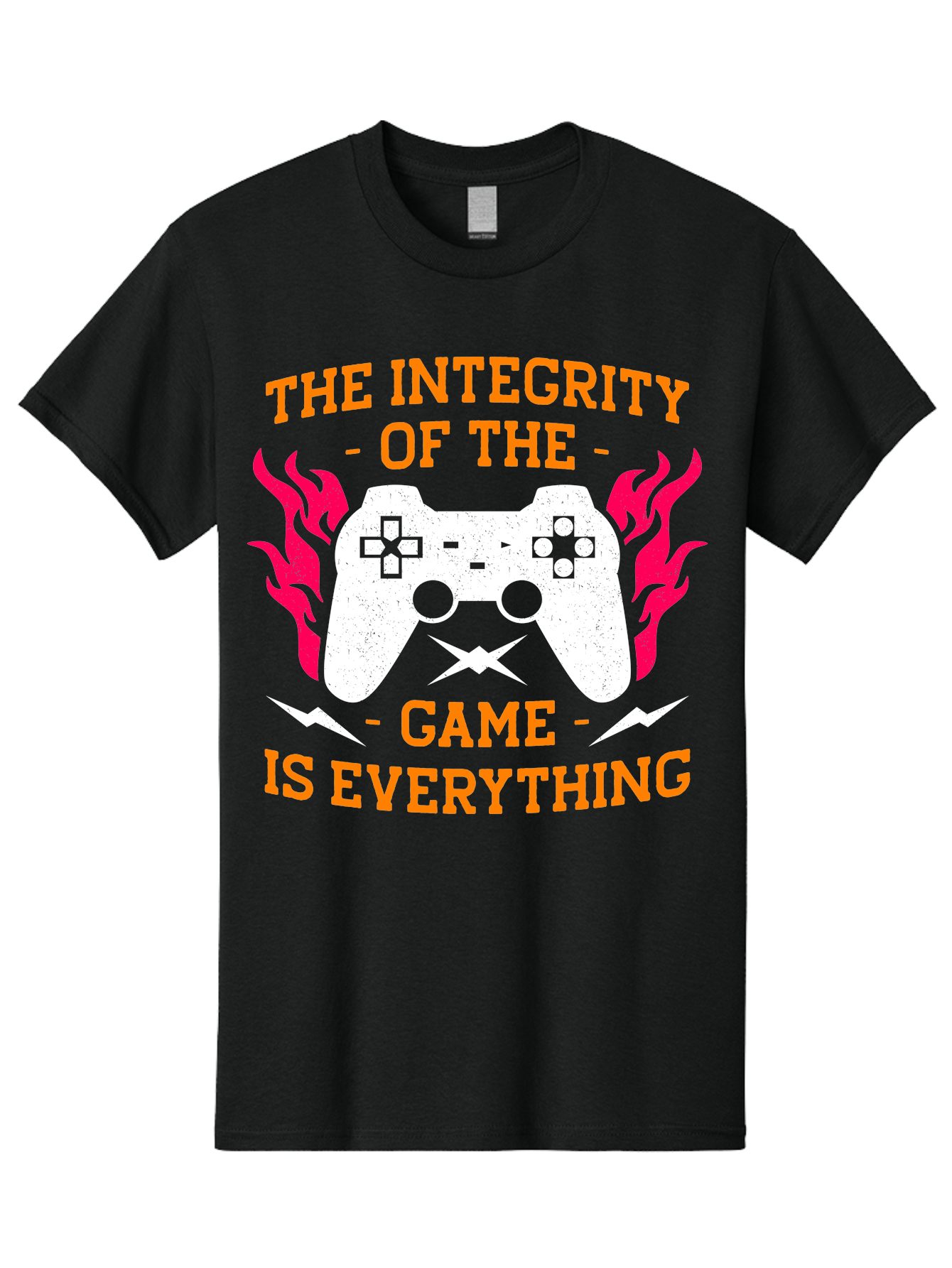 The-Integrity-Of-The-Game-Is-Everything Men'S Graphic Tee, 100% Cotton, Comfortable Casual Summer Wear, Machine Washable, Gaming Quote, Video Game Controller, Gaming Culture, Esports, Fair Play, Gaming Community, Competitive Gaming, - Aaa663
