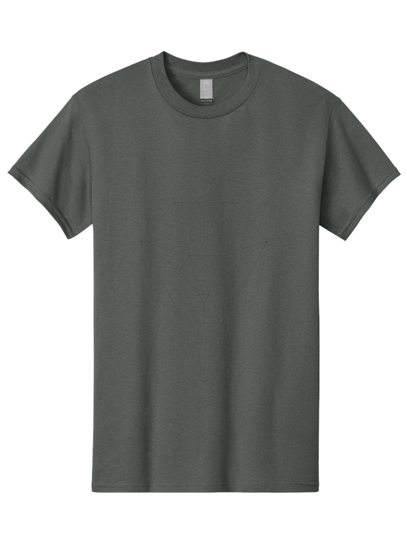 geometric wolf head, low poly art, minimalist design, black lines, polygonal shape, modern digital art, abstract animal illustration, futuristic style