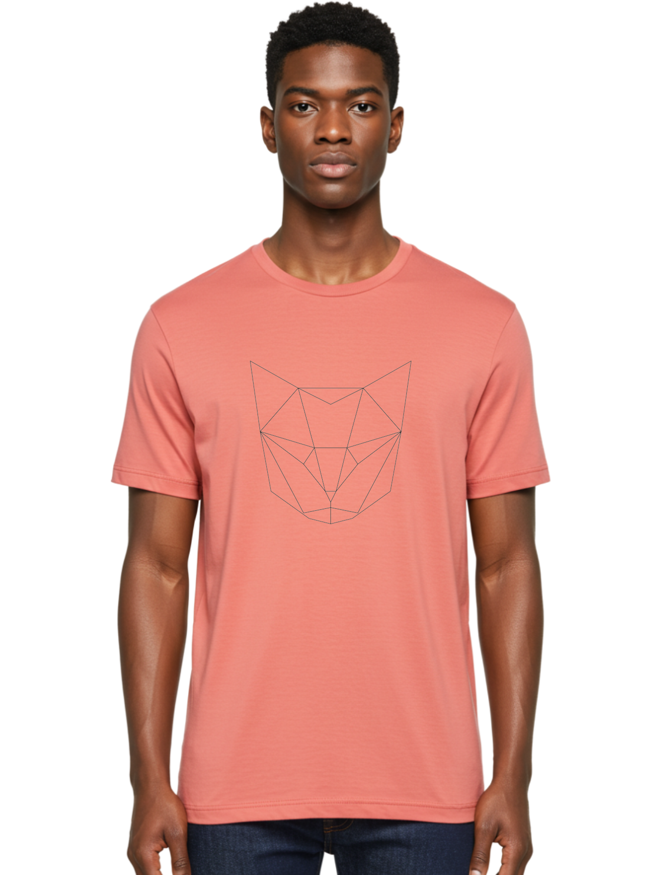 geometric wolf head, low poly art, minimalist design, black lines, polygonal shape, modern digital art, abstract animal illustration, futuristic style