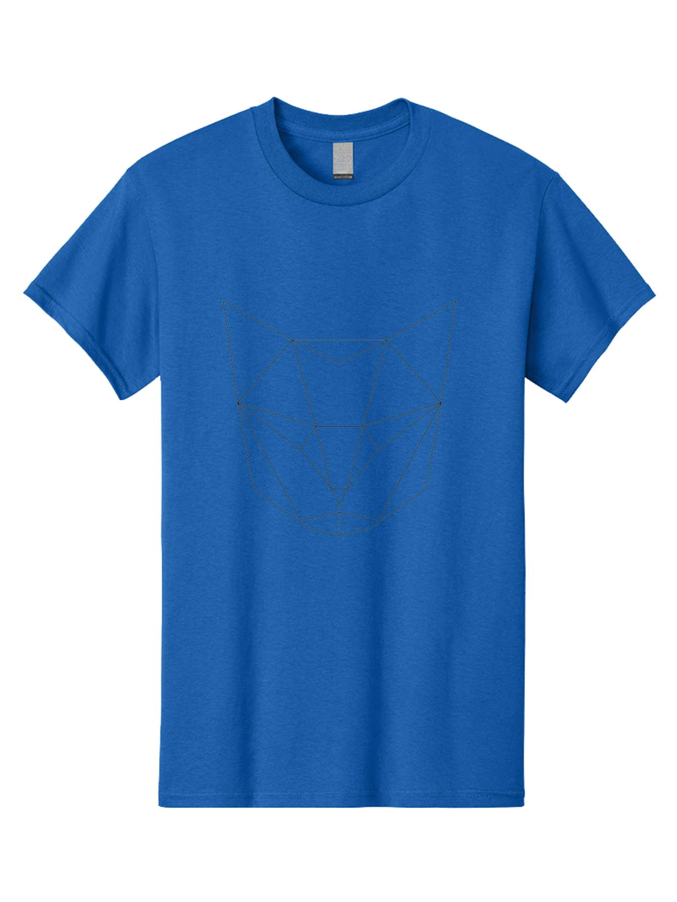 geometric wolf head, low poly art, minimalist design, black lines, polygonal shape, modern digital art, abstract animal illustration, futuristic style