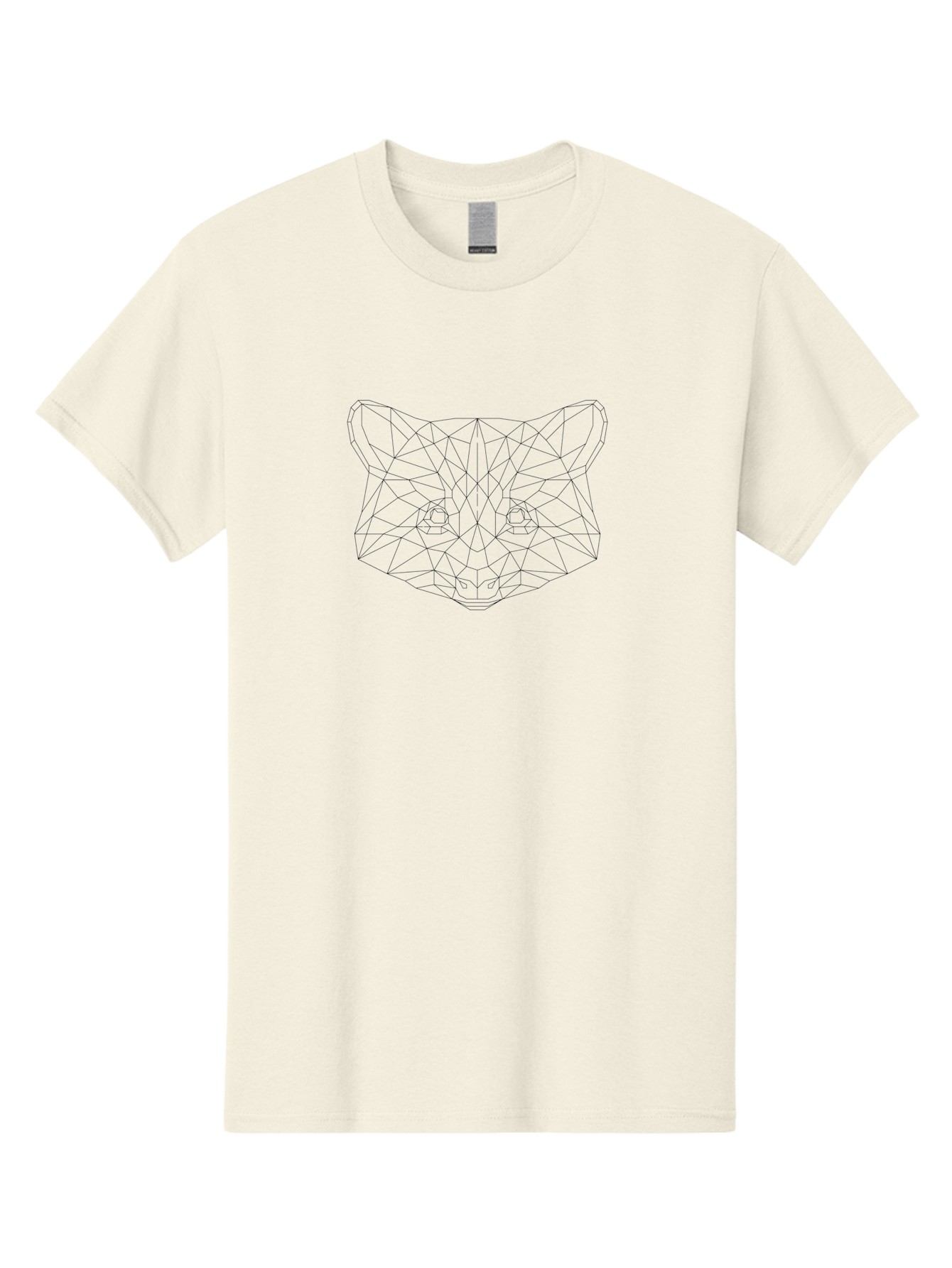 Geometric-Fox-1 Men'S Graphic Tee, 100% Cotton, Comfortable Casual Summer Wear, Machine Washable, Geometric Fox, Animal Art, Low Poly, Wireframe Design, Modern Graphic, Black Lines, Minimalist Style, Wildlife Illustration, Abstract Animal, - Aaa696