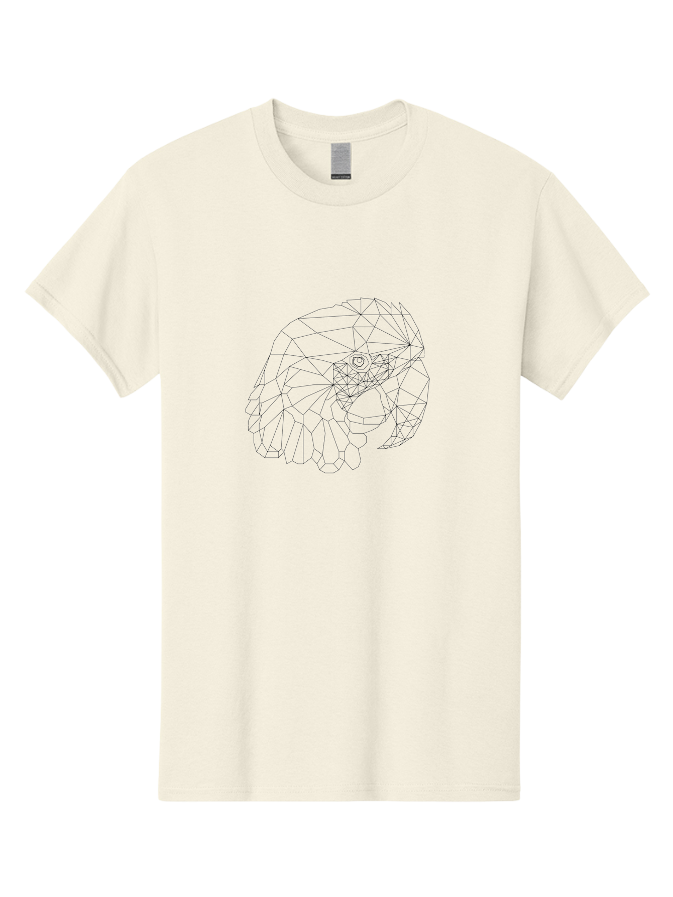 Geometric-Gorilla-Head Men'S Graphic Tee, 100% Cotton, Comfortable Casual Summer Wear, Machine Washable, Geometric Gorilla, Low Poly Art, Stylized Animal, Minimalist Design, Wireframe Illustration, Abstract Gorilla, Modern Art, - Aaa701