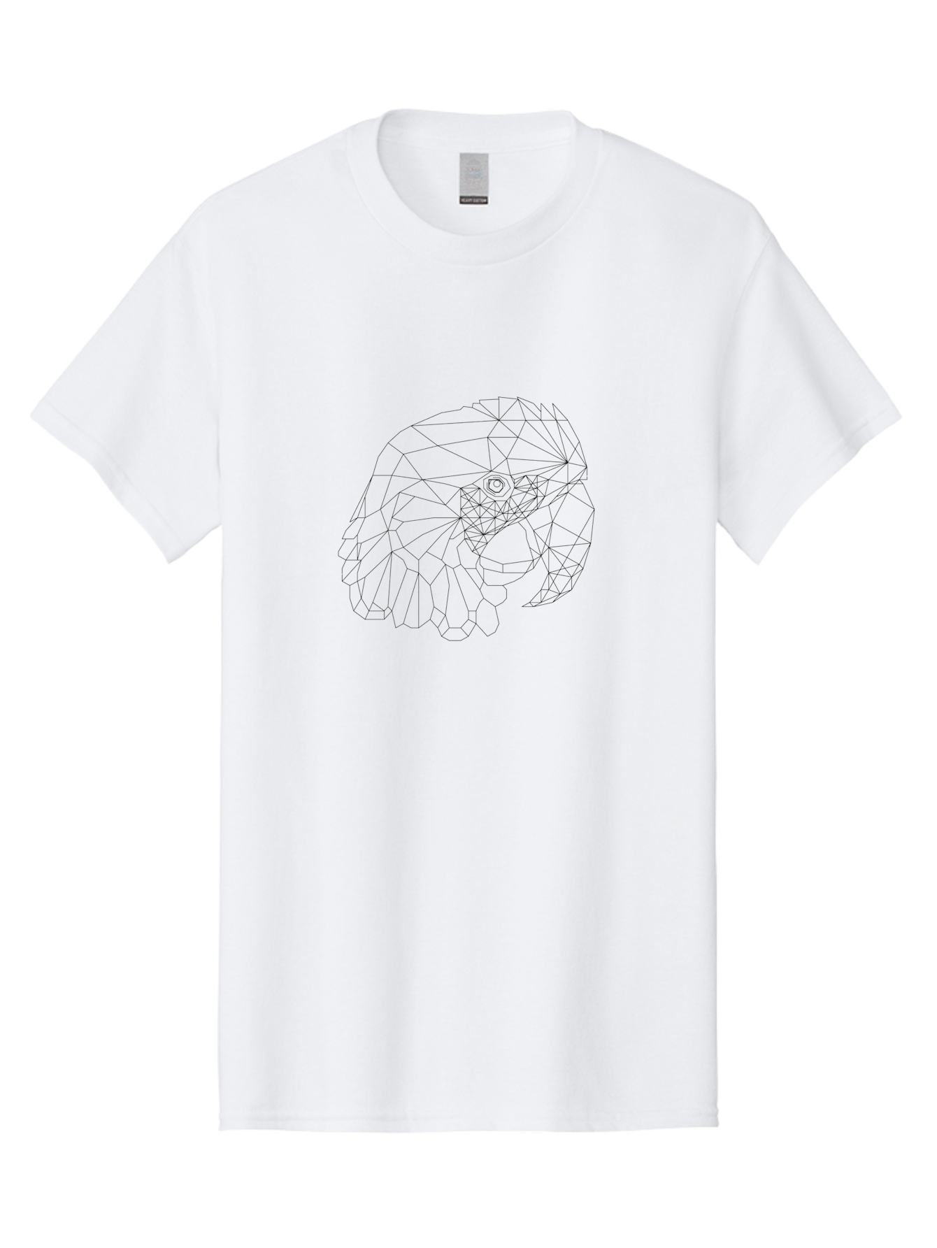 Geometric-Gorilla-Head Men'S Graphic Tee, 100% Cotton, Comfortable Casual Summer Wear, Machine Washable, Geometric Gorilla, Low Poly Art, Stylized Animal, Minimalist Design, Wireframe Illustration, Abstract Gorilla, Modern Art, - Aaa701