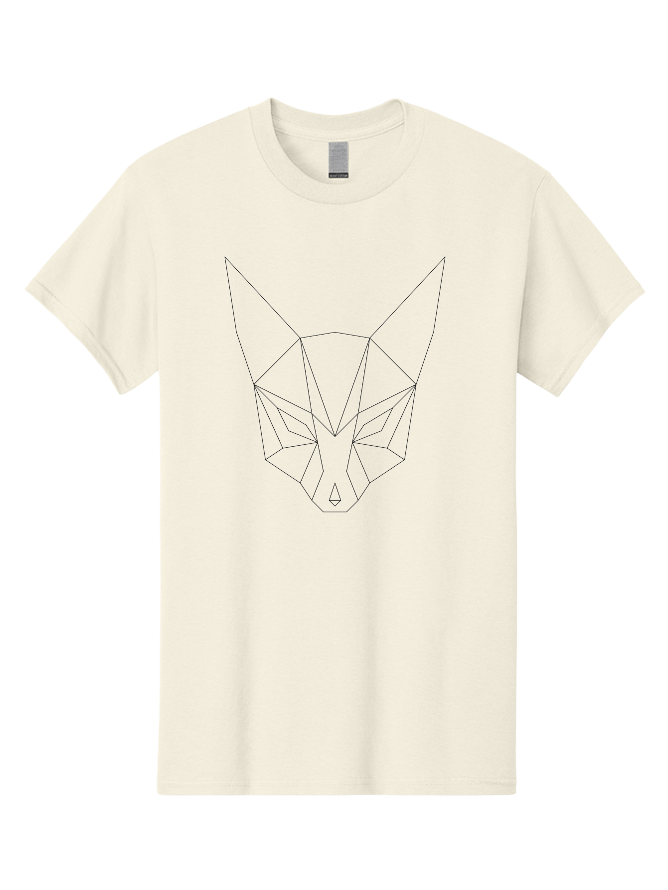 Geometric-Wolf-Head-1 Men'S Graphic Tee, 100% Cotton, Comfortable Casual Summer Wear, Machine Washable, Geometric Wolf, Low Poly Art, Modern Design, Minimalist Style, Wolf Face, Abstract Animal, Futuristic Graphics, Digital Illustration, -  Aaa713