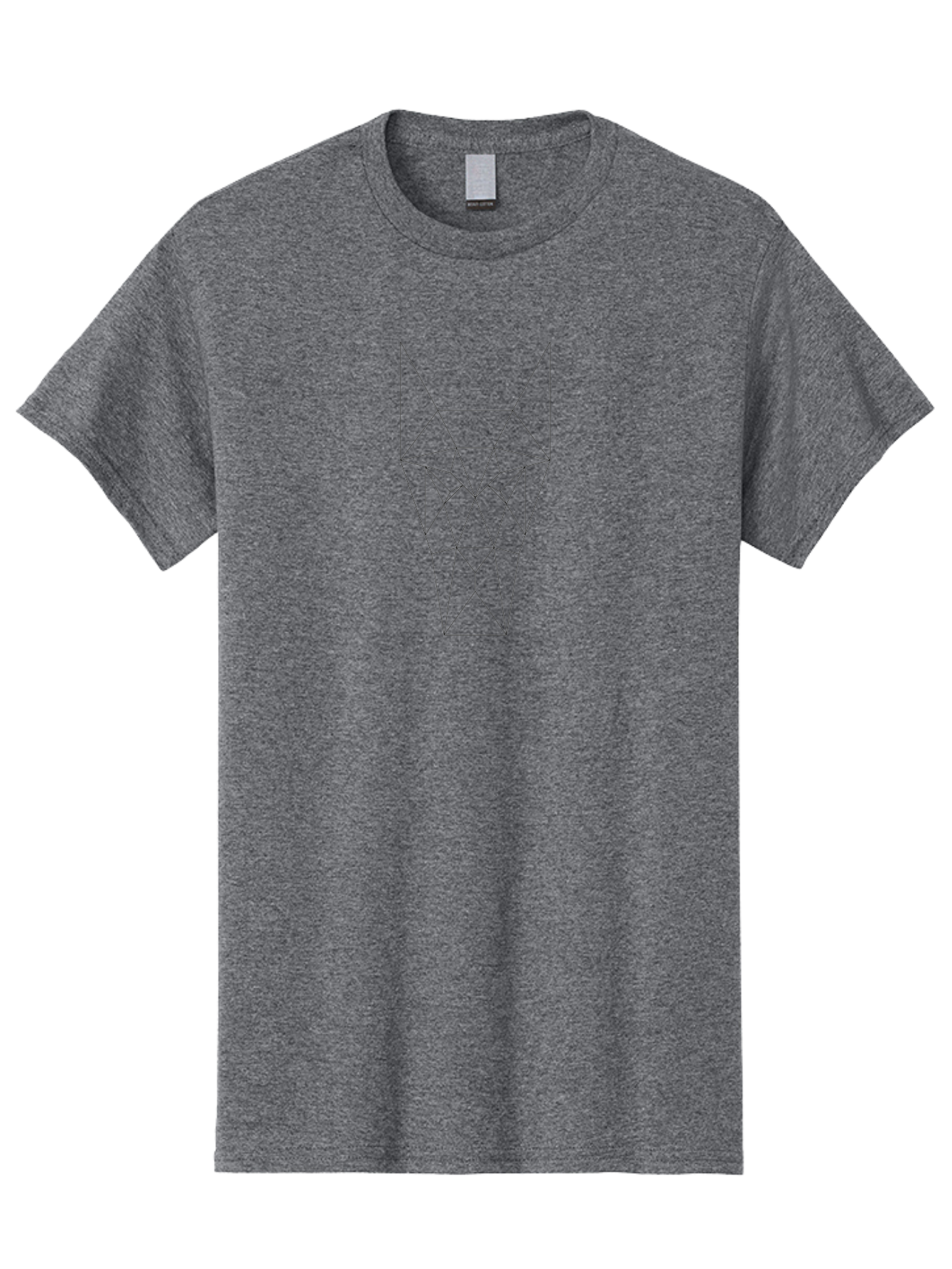 geometric wolf head, minimalist line art, abstract animal design, modern illustration, low-poly art, wireframe style, simple shapes, faceted form