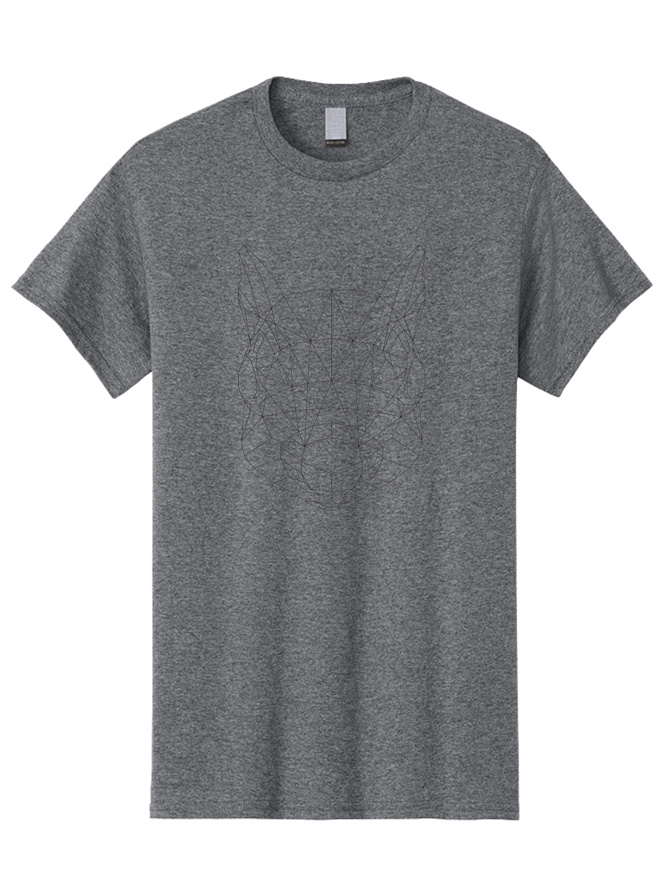 wolf head, low poly art, geometric design, modern illustration, futuristic style, digital graphics, abstract animal, polygon mesh