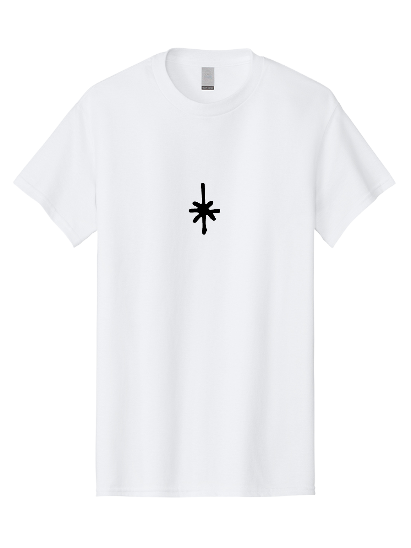 Asterisk-2 Men'S Graphic Tee, 100% Cotton, Comfortable Casual Summer Wear, Machine Washable, Asterisk Symbol, Typography, Black Symbol, Simple Design, Minimalist Icon, Graphic Element, Abstract Art - Aaa745