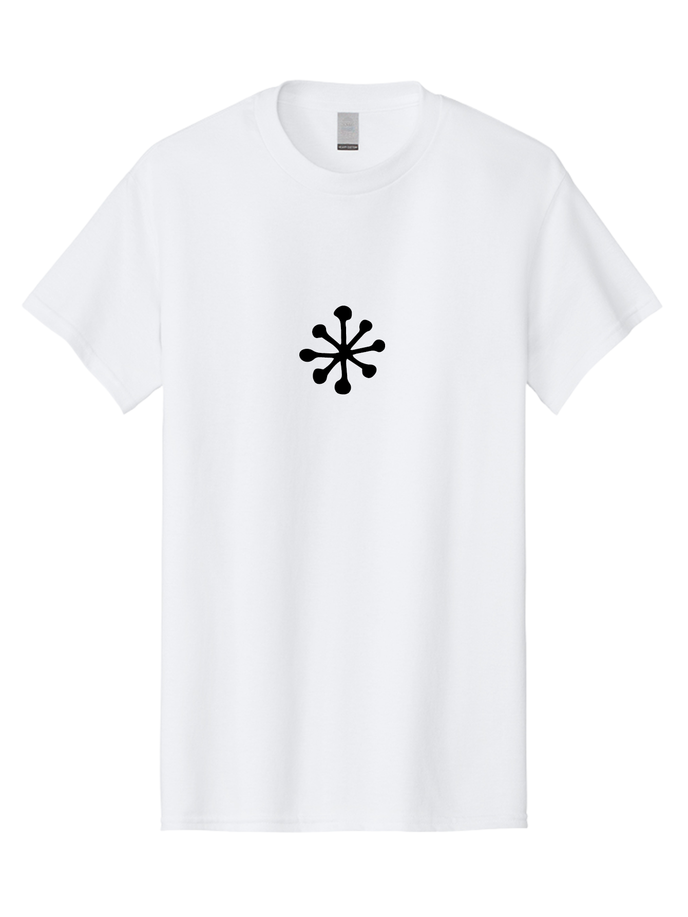 Asterisk-Symbol Men'S Graphic Tee, 100% Cotton, Comfortable Casual Summer Wear, Machine Washable, Asterisk Symbol, Black Asterisk, Abstract Design, Simple Graphics, Minimalist Art, Modern Logo, Symbol Icon - Aaa747