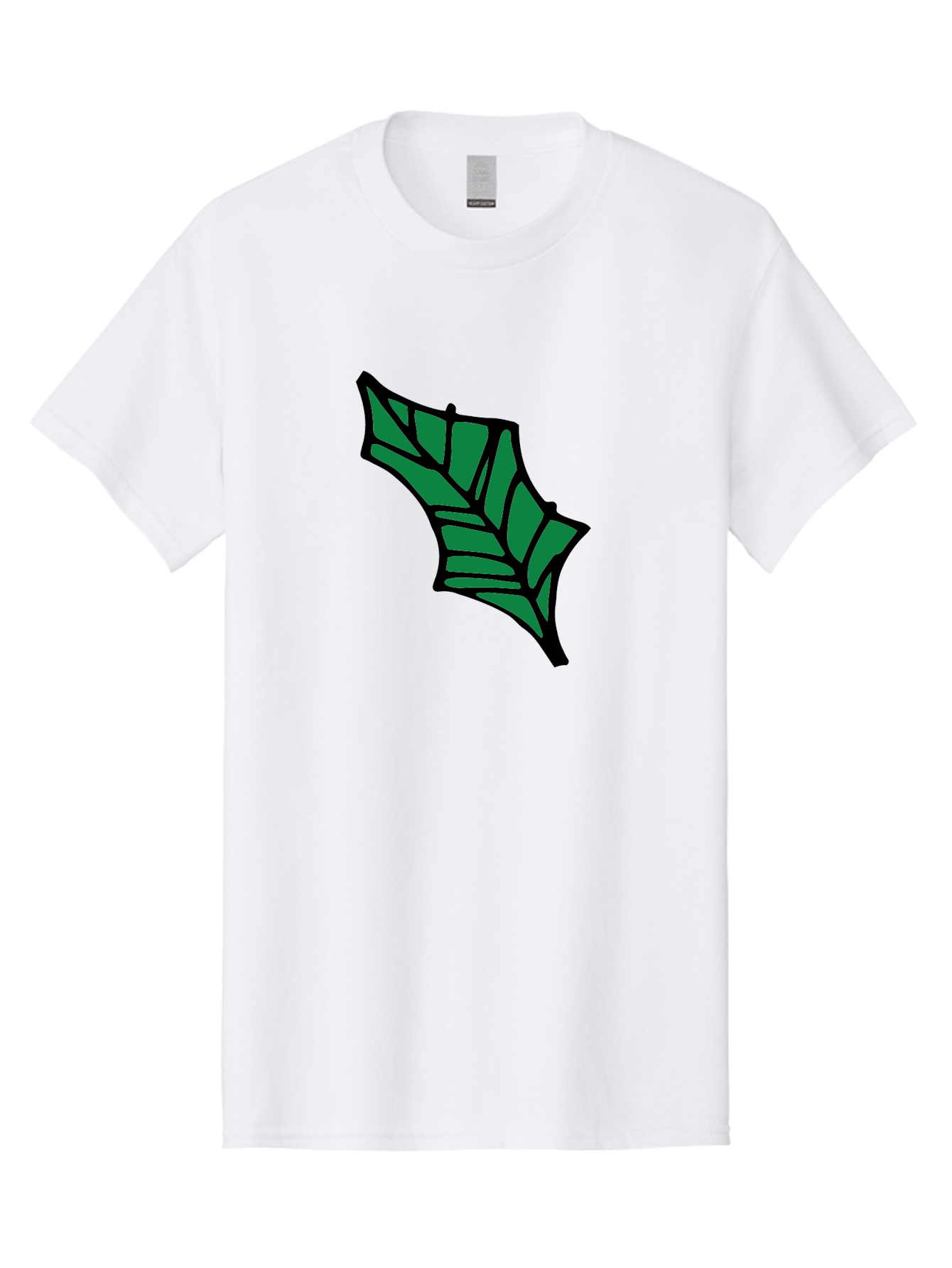 Bat-Wing-1 Men'S Graphic Tee, 100% Cotton, Comfortable Casual Summer Wear, Machine Washable, Bat, Black Outline, Green Fill, Abstract Shapes, Wing Pattern, Wildlife Art, Simple Design, Cartoon Style - Aaa751