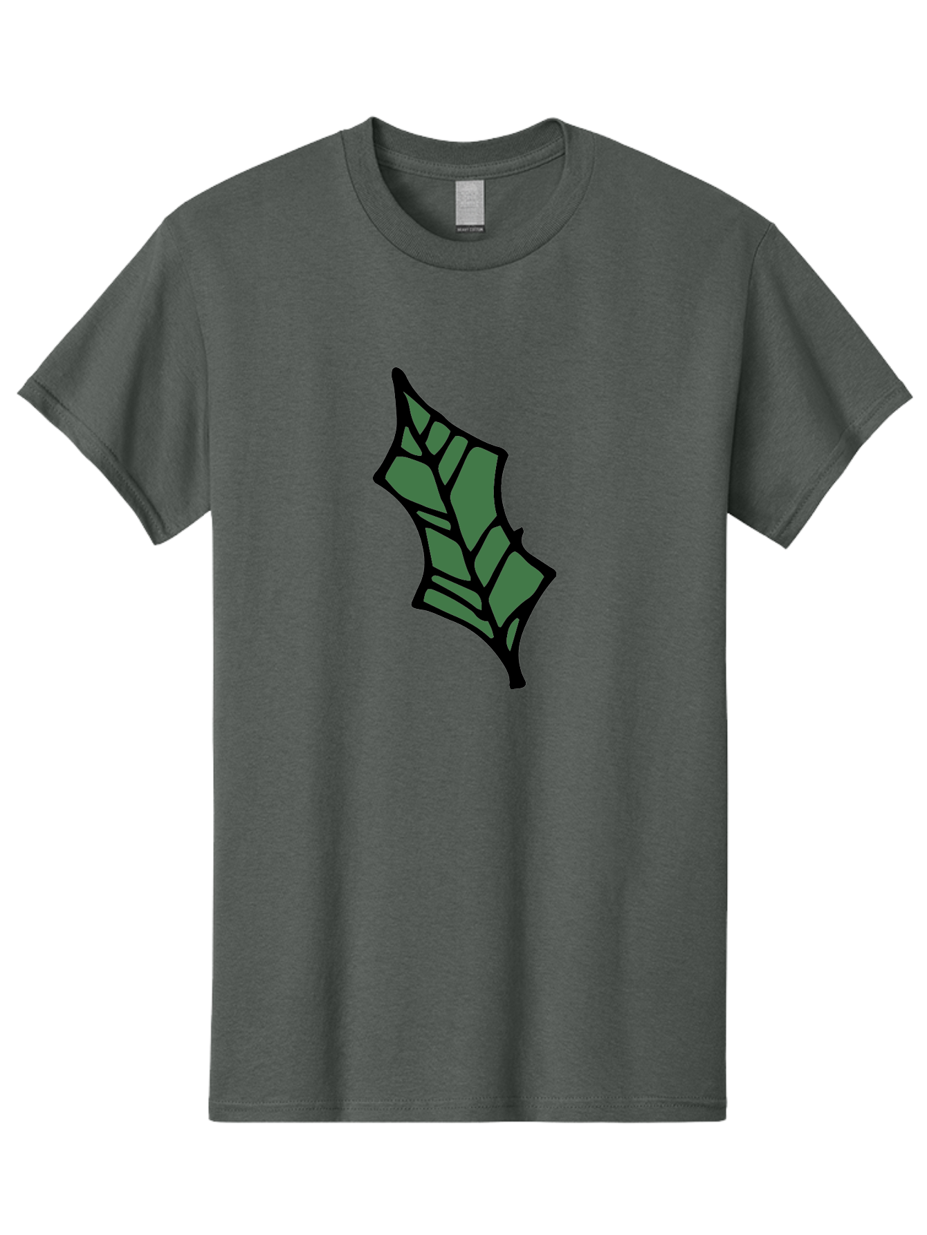 Bat-Wing Men'S Graphic Tee, 100% Cotton, Comfortable Casual Summer Wear, Machine Washable, Cartoon Bat, Simple Design, Dark Green, Black Outline, Geometric Shapes, Cartoon Style, Simple Illustration, Bat Symbol, Graphic Element - Aaa752