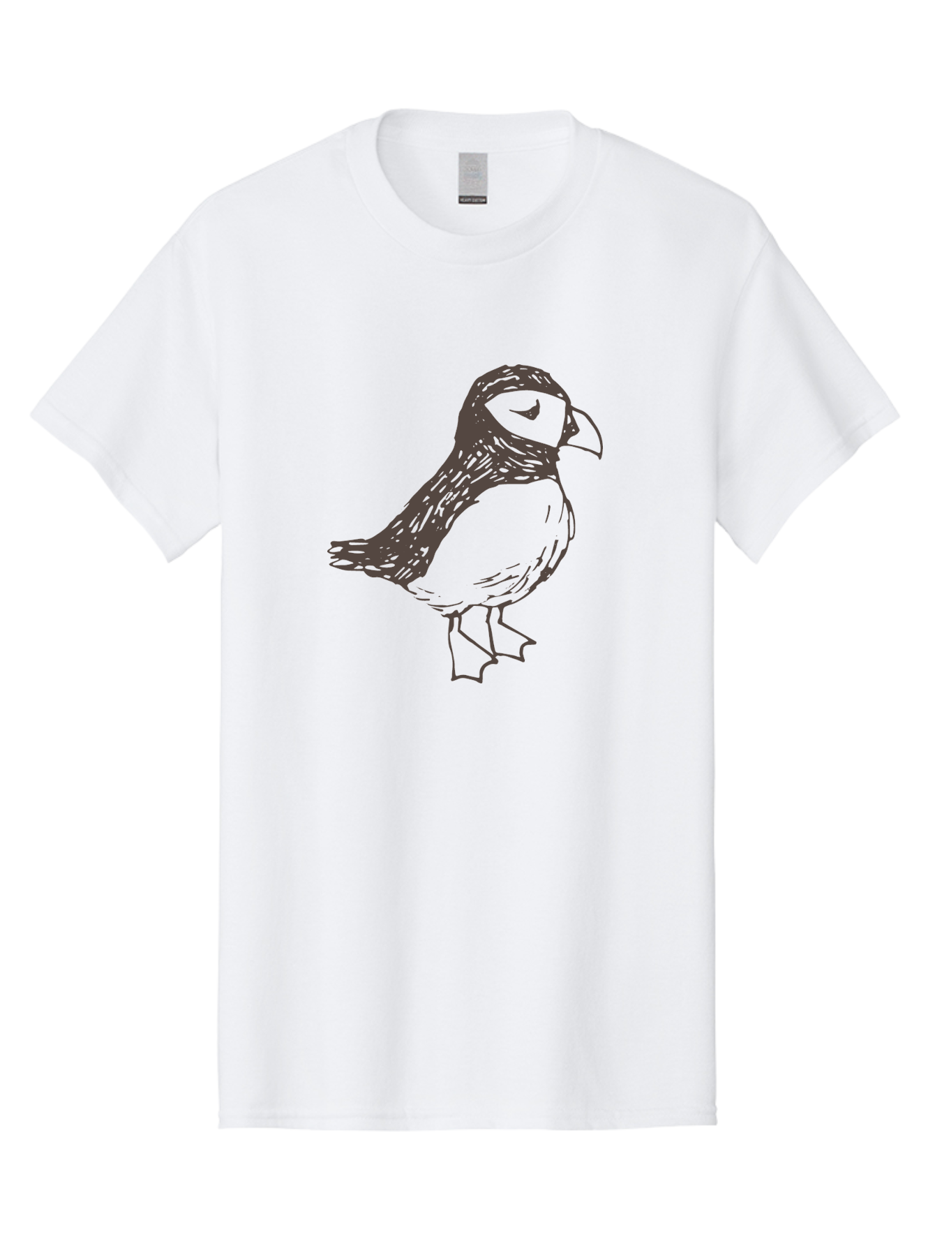 Bird Men'S Graphic Tee, 100% Cotton, Comfortable Casual Summer Wear, Machine Washable, Sketch Of Bird, Bird Drawing, Simple Art, Minimalist Design, Bird Species, Wildlife Illustration, Birdwatching, Nature Art - Aaa757