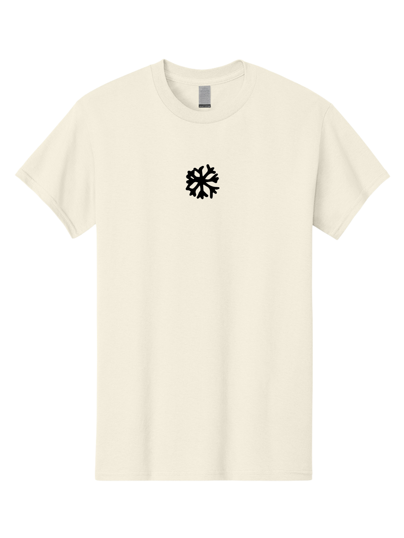 Black-Snowflake Men'S Graphic Tee, 100% Cotton, Comfortable Casual Summer Wear, Machine Washable, Black Snowflake, Winter Symbol, Frosty Design, Abstract Shape, Christmas Theme, Seasonal Icon, Frozen Motif - Aaa762