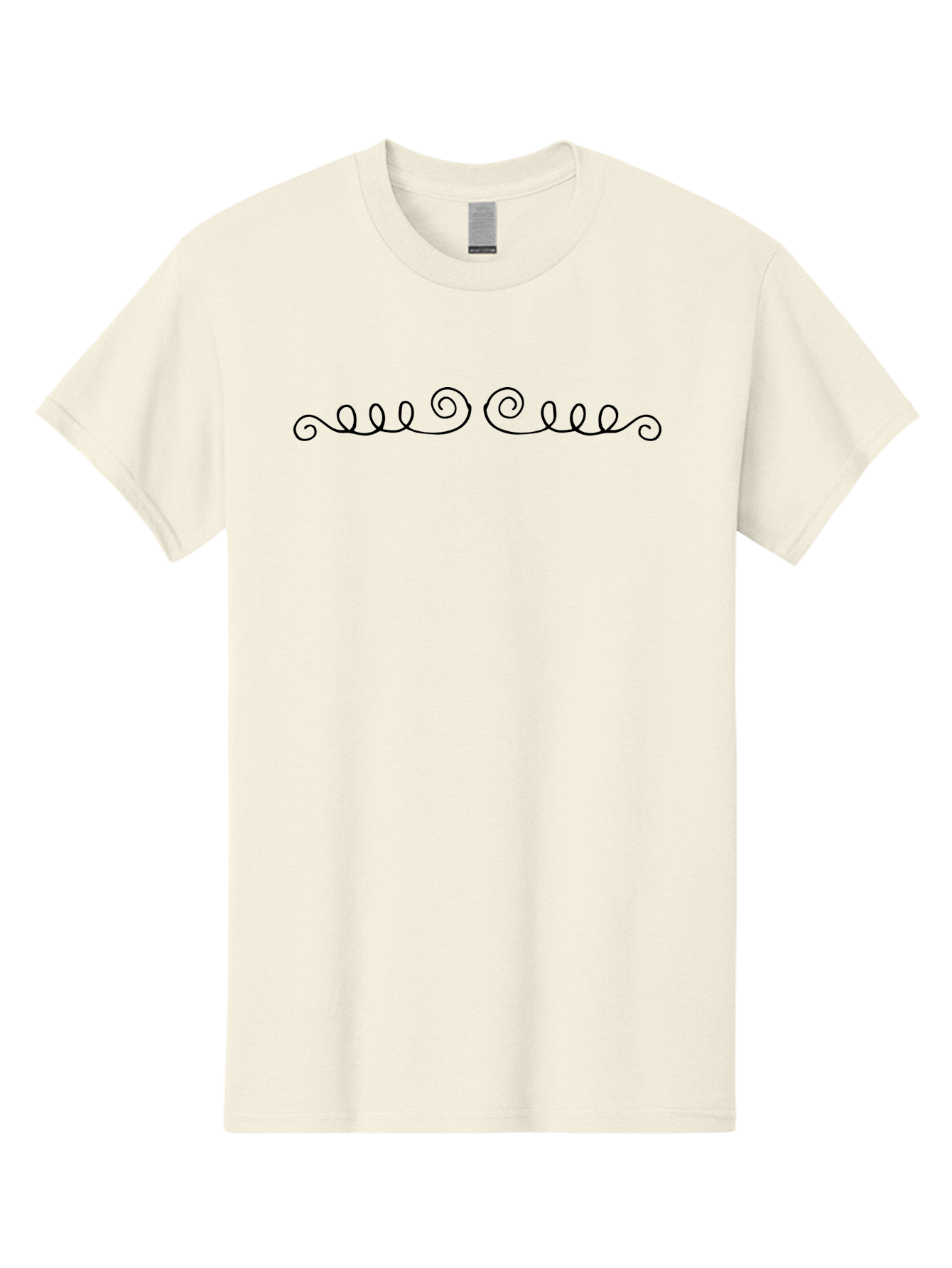 Black-Swirls Men'S Graphic Tee, 100% Cotton, Comfortable Casual Summer Wear, Machine Washable, Swirling Lines, Abstract Art, Minimalist Design, Elegant Typography, Decorative Elements, Simple Shapes, Artistic Expression - Aaa765