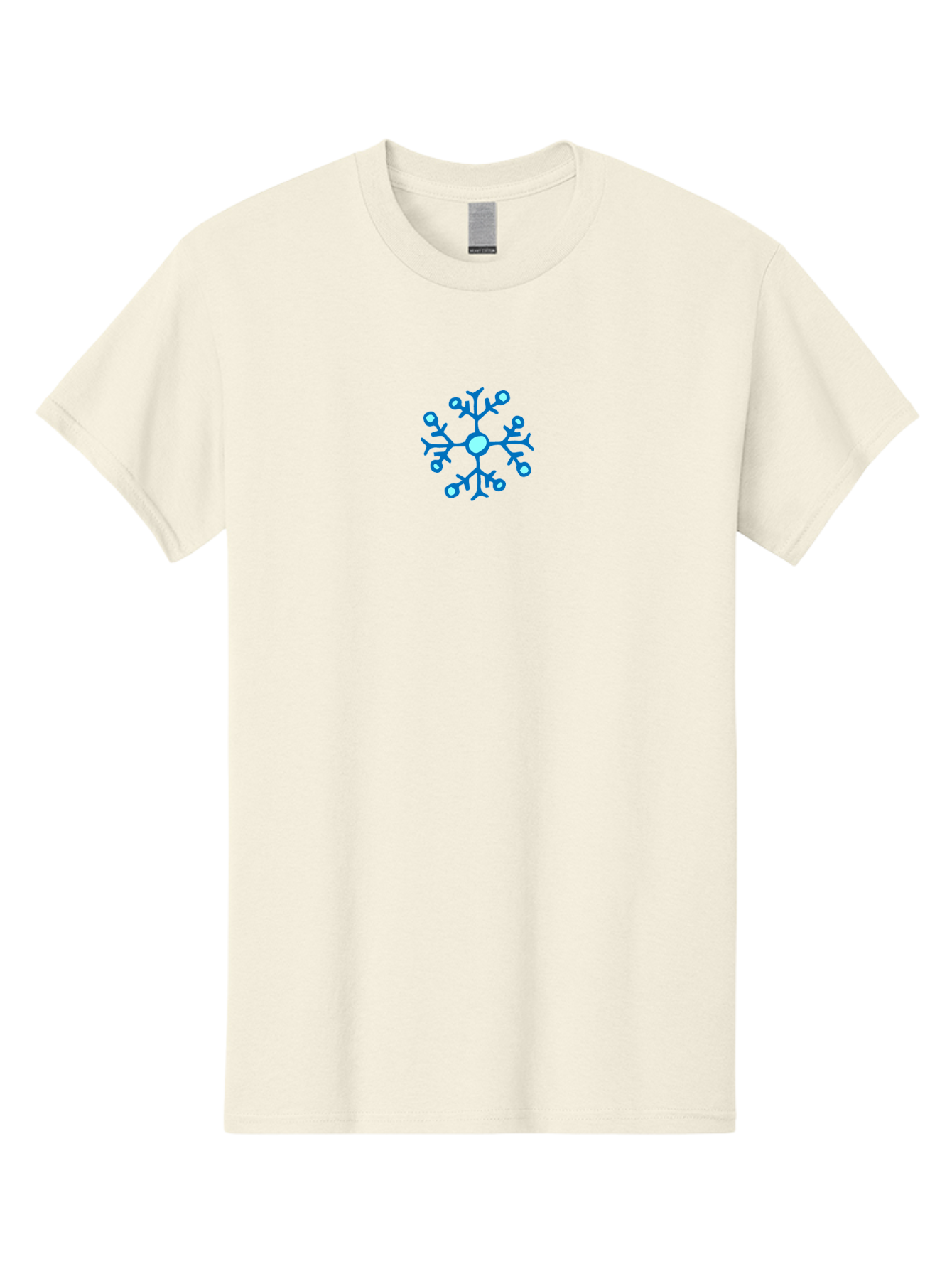 Blue-Snowflake Men'S Graphic Tee, 100% Cotton, Comfortable Casual Summer Wear, Machine Washable, Blue Snowflake, Winter Wonderland, Frosty Design, Icy Pattern, Delicate Flakes, Snow Crystal, Seasonal Decoration, Frozen Beauty, Winter Theme - Aaa769