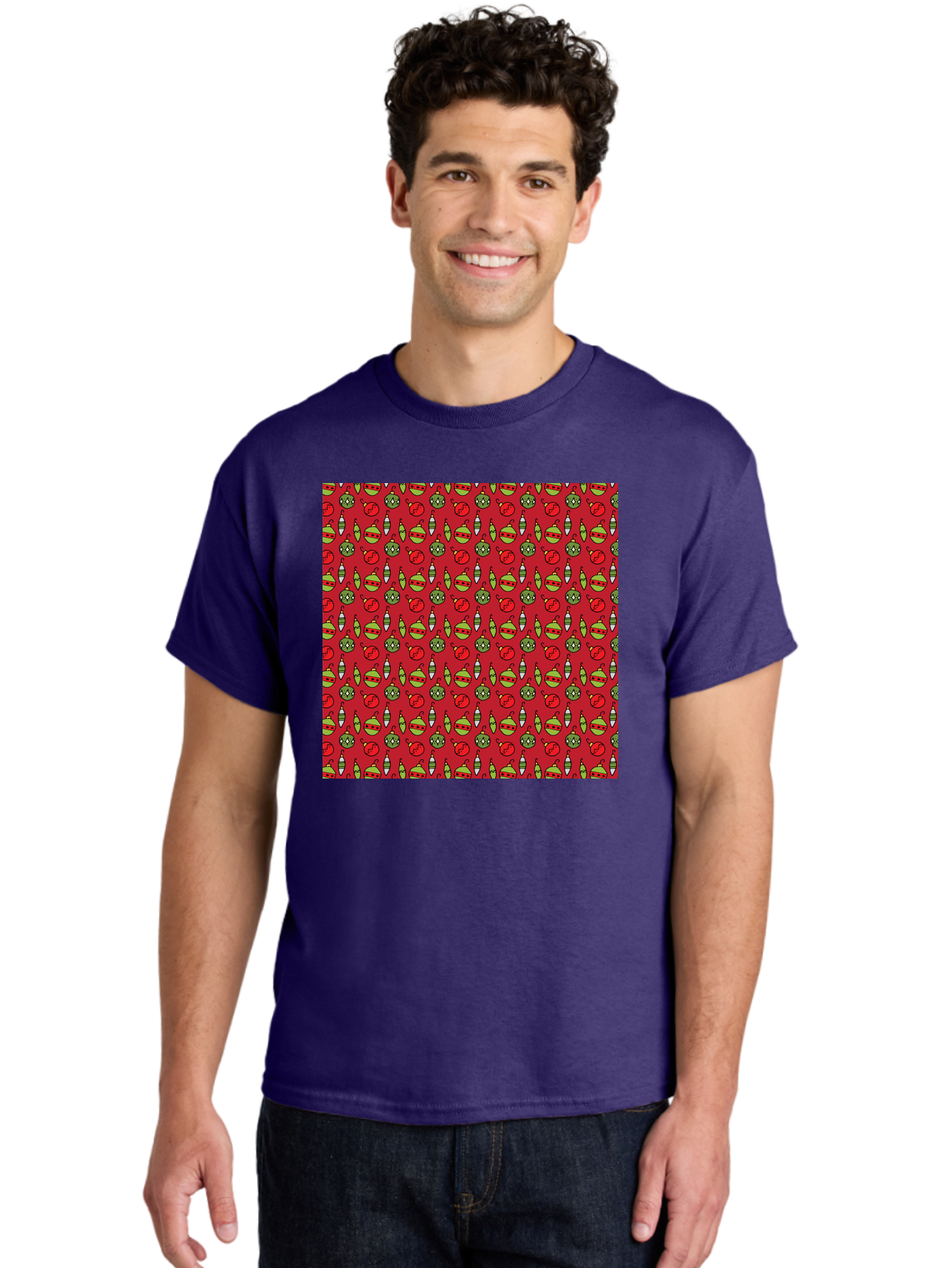 Bombs-Pattern Men'S Graphic Tee, 100% Cotton, Comfortable Casual Summer Wear, Machine Washable, Bombs And Emoji, Cartoon Graphics, War Symbols, Red Background, Green And Red Colors, Cute Illustrations, Funny Patterns, Danger Signs, - Aaa770